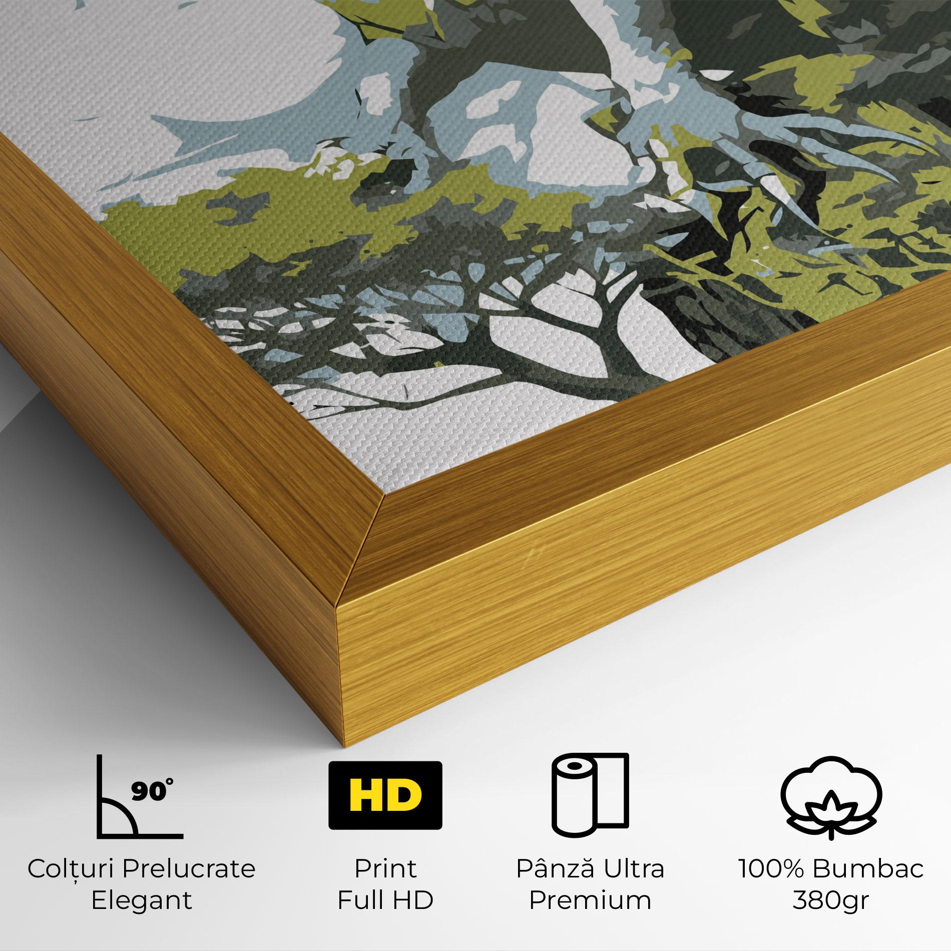 Tablou Canvas Grey Nature Dragon mockup 4