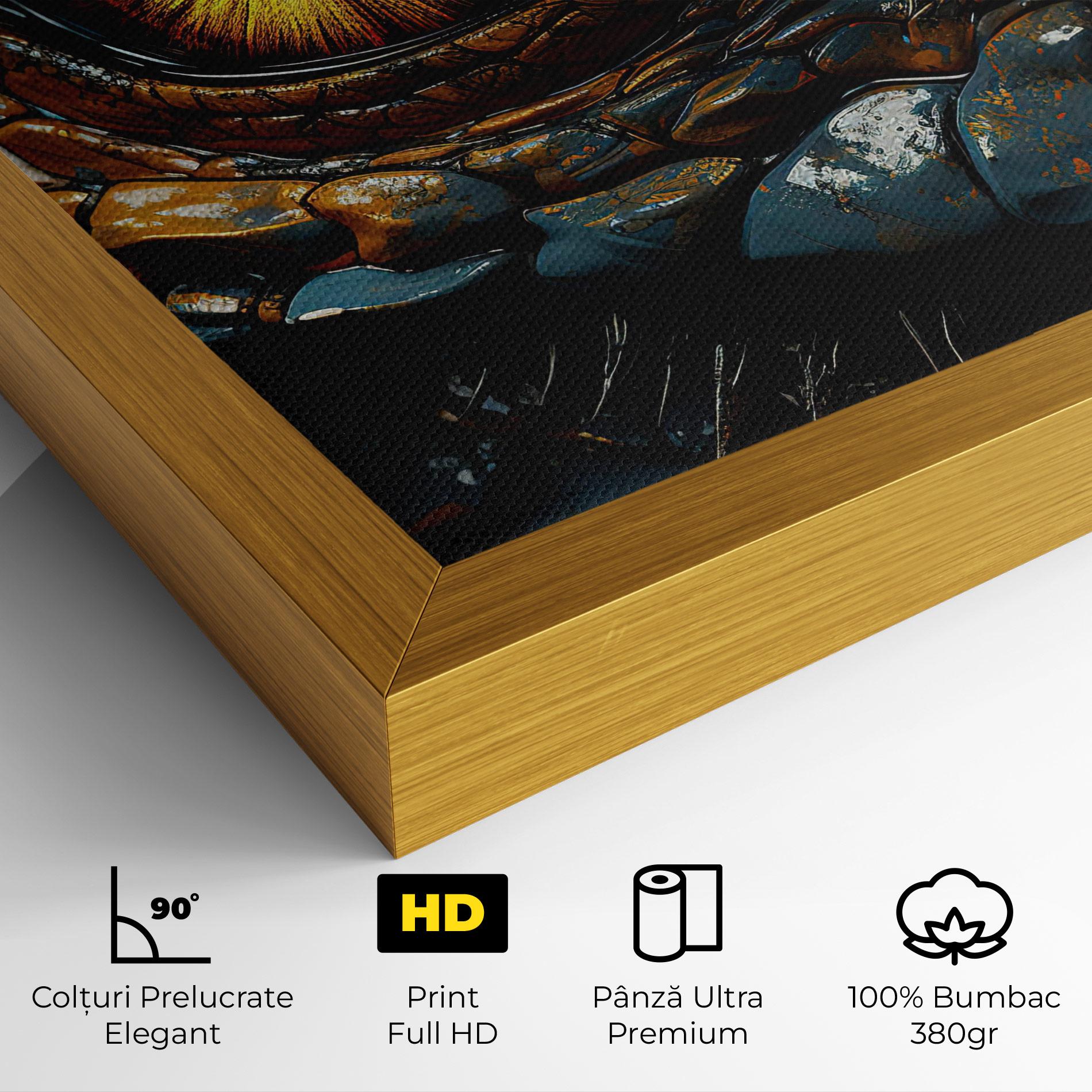 Tablou Canvas Yellow Dragon Eye mockup 4