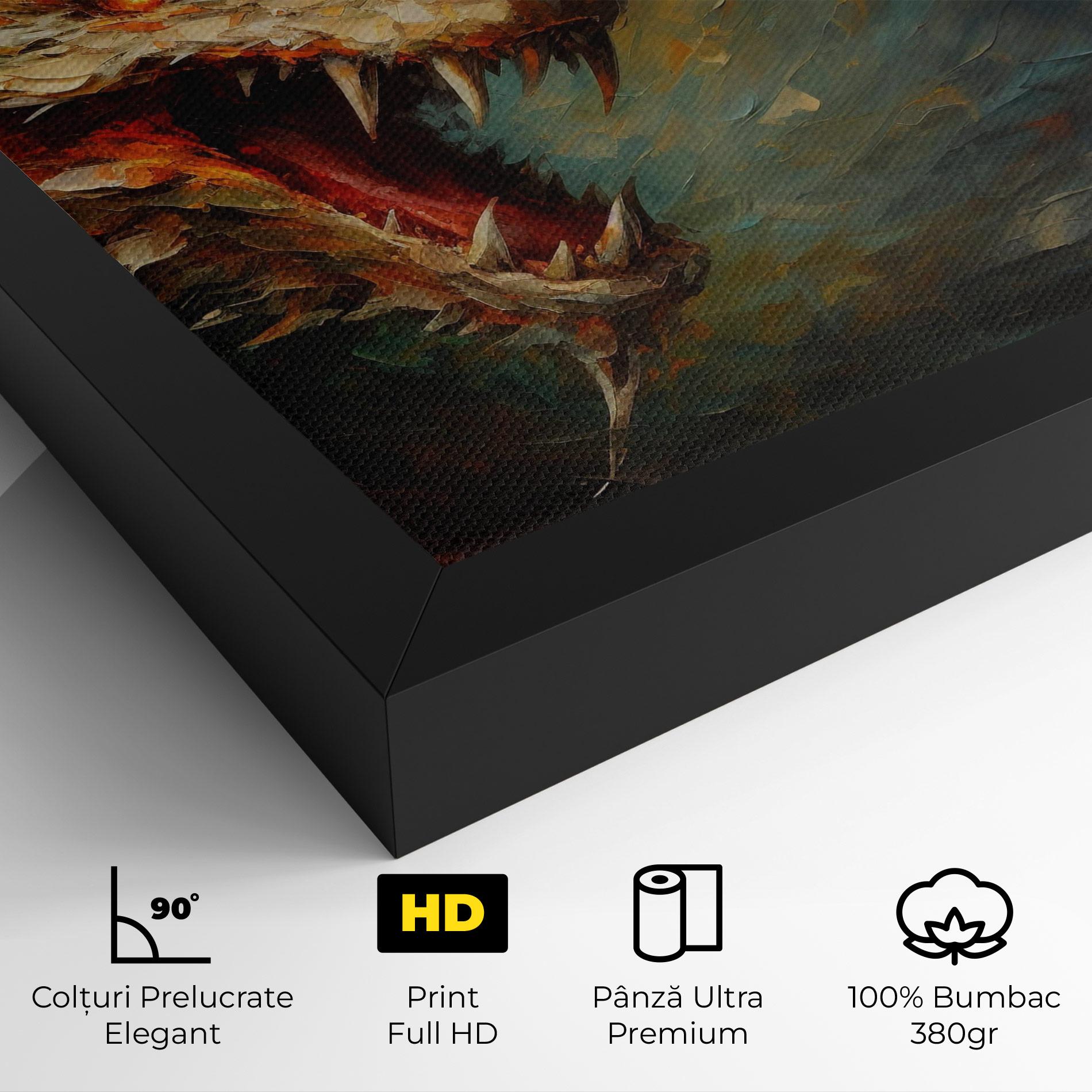 Tablou Canvas Angry Dragon Painting mockup 4