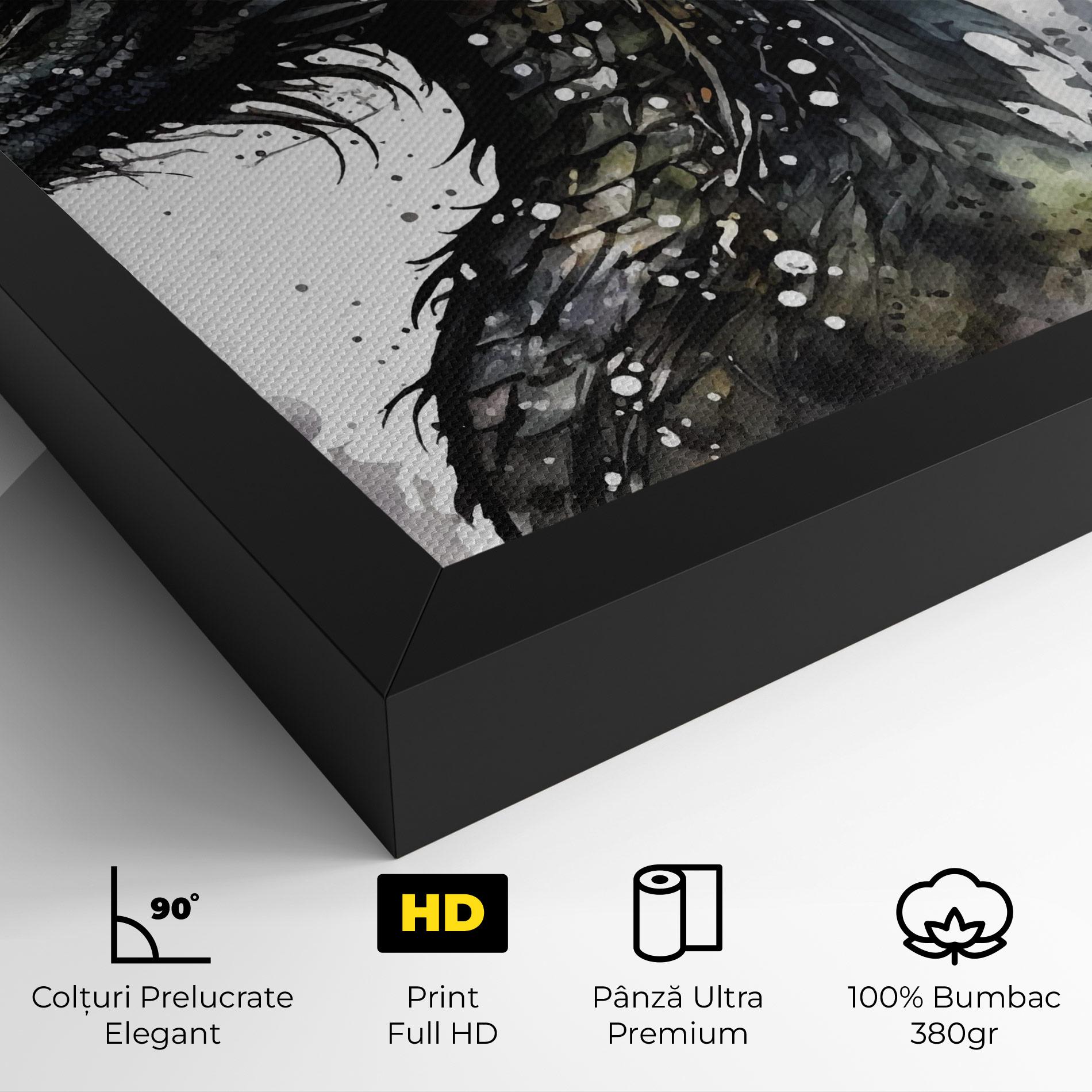 Tablou Canvas Black Dragon Art mockup 4