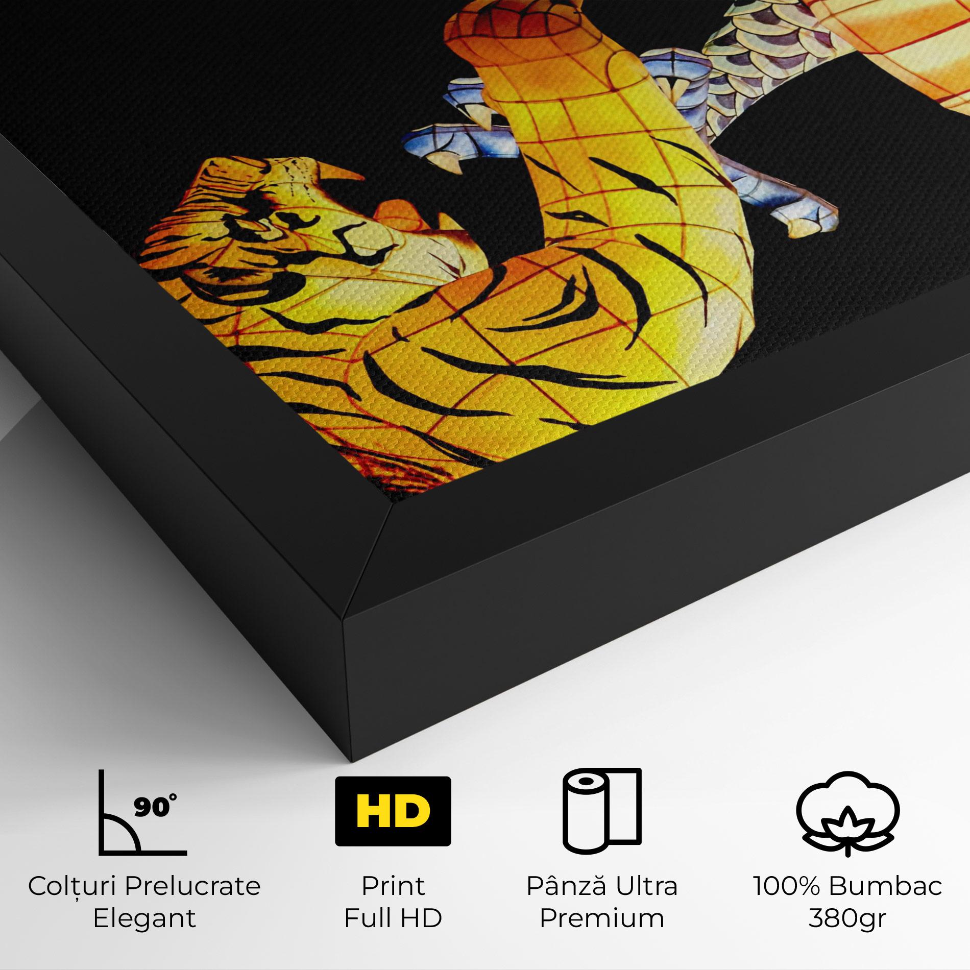 Tablou Canvas Chinese Dragon And Tiger mockup 4