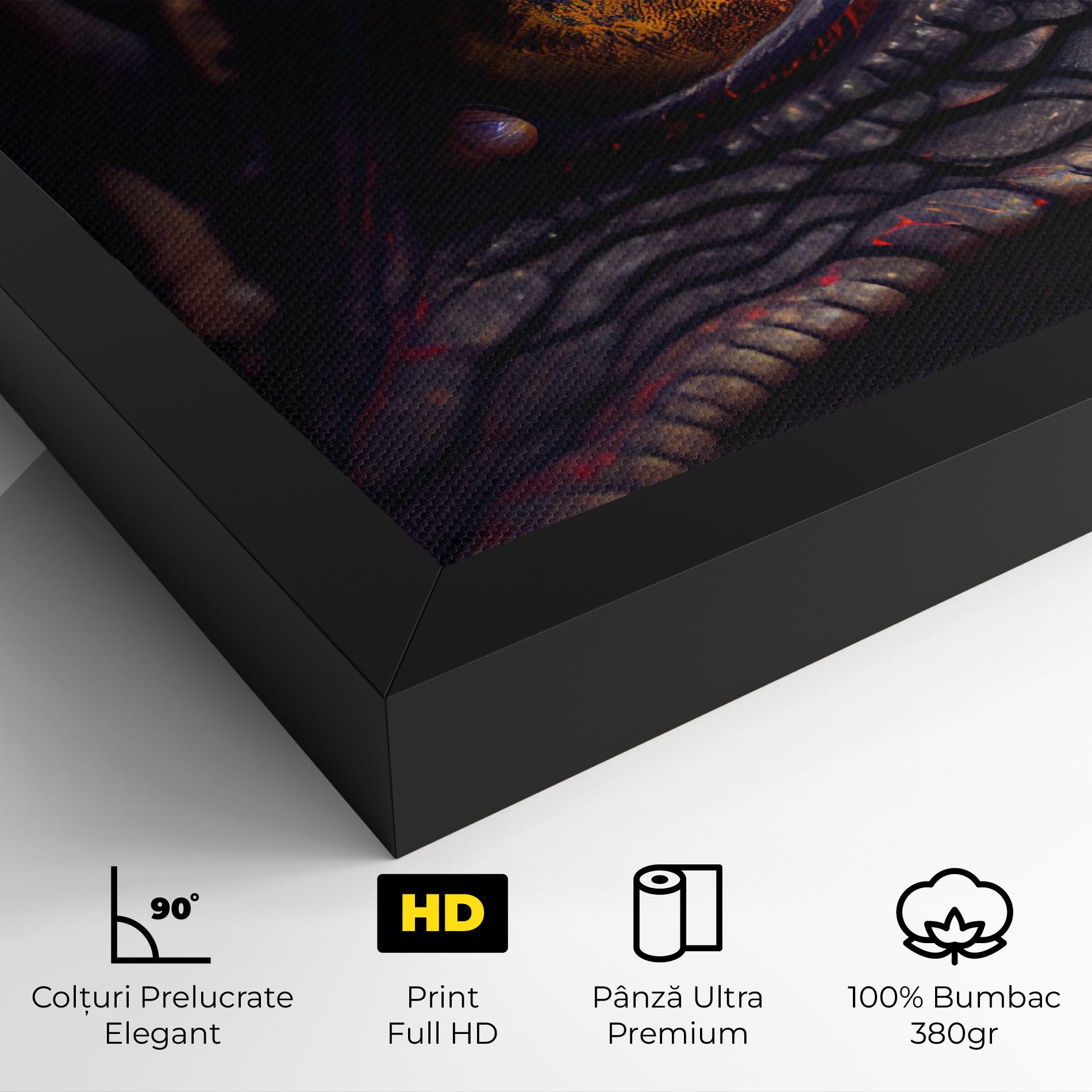 Tablou Canvas Close Up Red Eye Dragon mockup 4