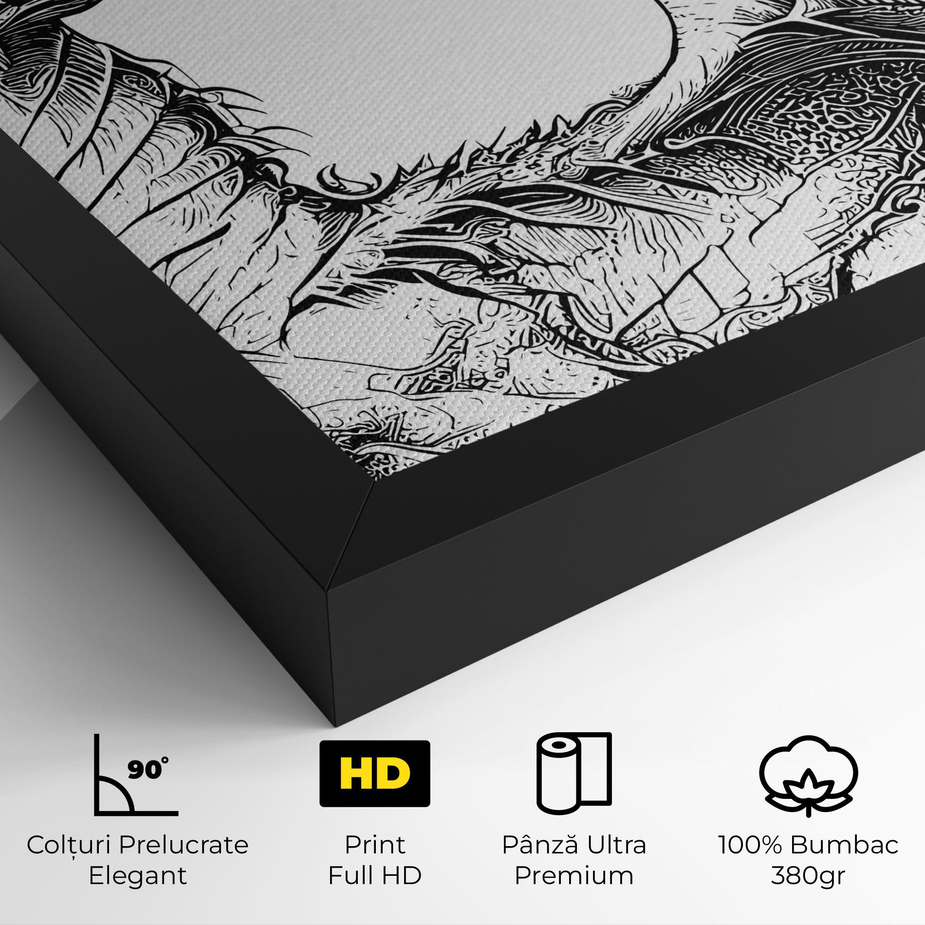 Tablou Canvas Dragon Sketch mockup 4