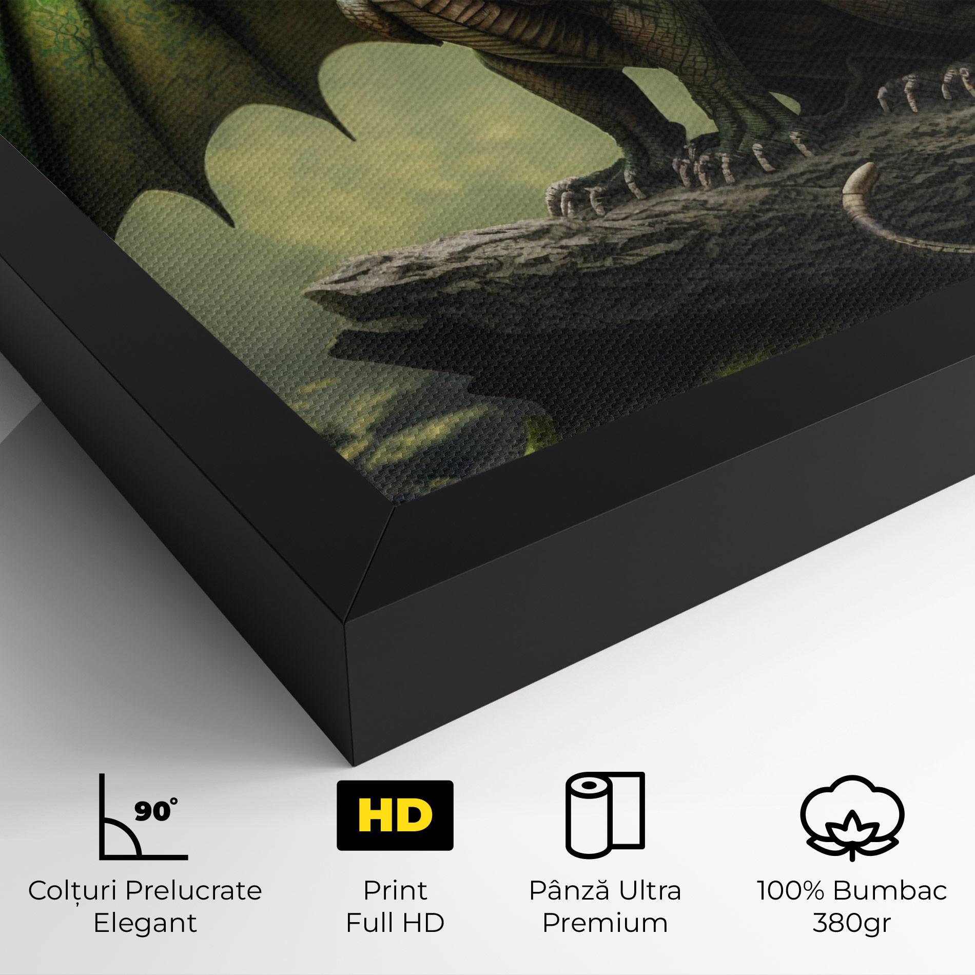 Tablou Canvas Green Dragon mockup 4