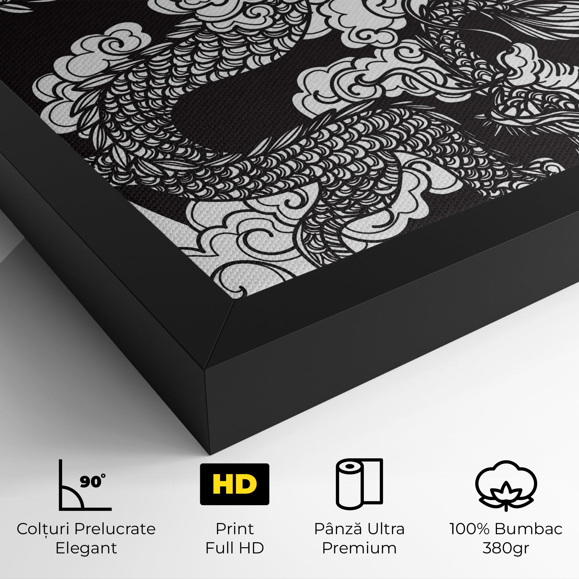 Tablou Canvas Grey Moon Dragon mockup 4