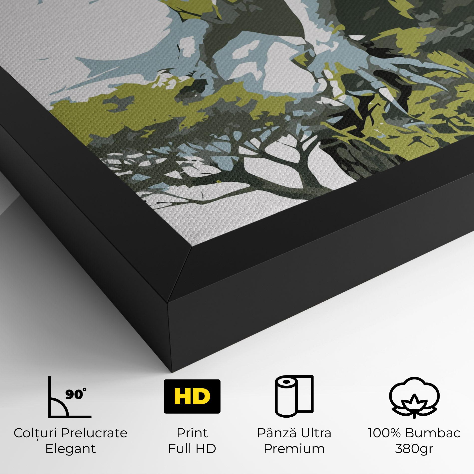 Tablou Canvas Grey Nature Dragon mockup 4
