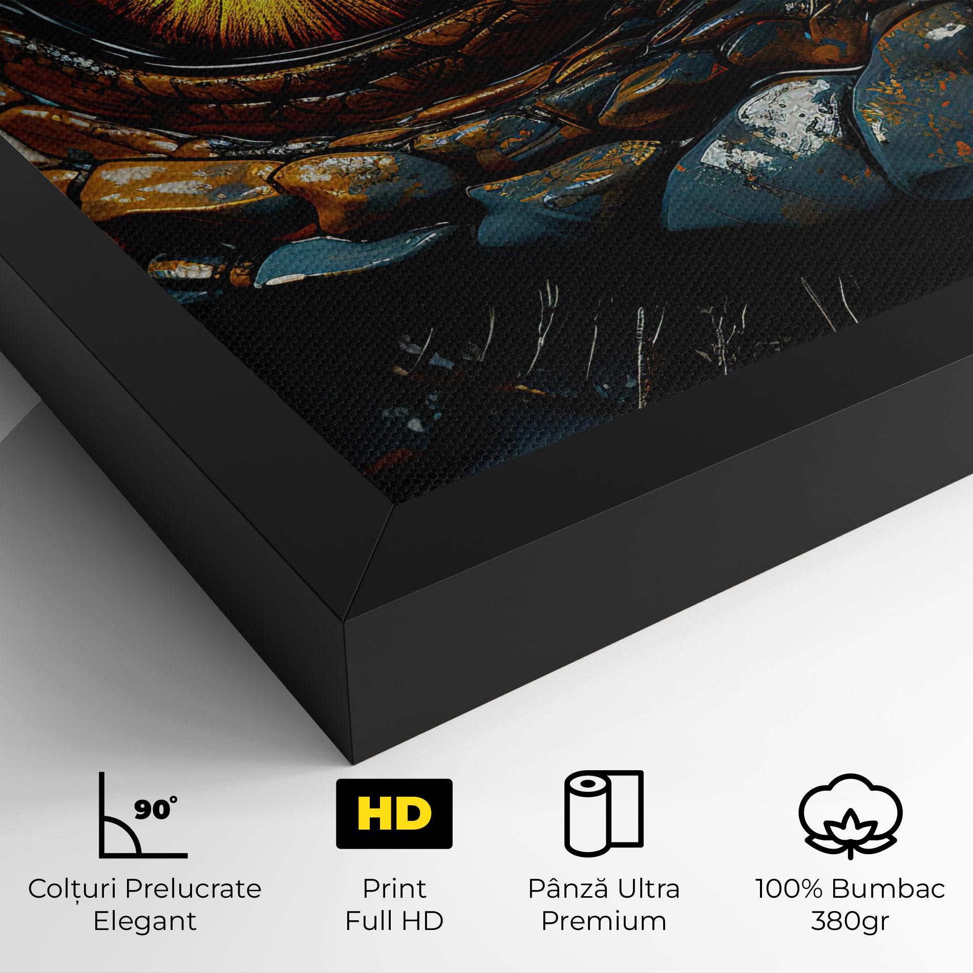 Tablou Canvas Yellow Dragon Eye mockup 4