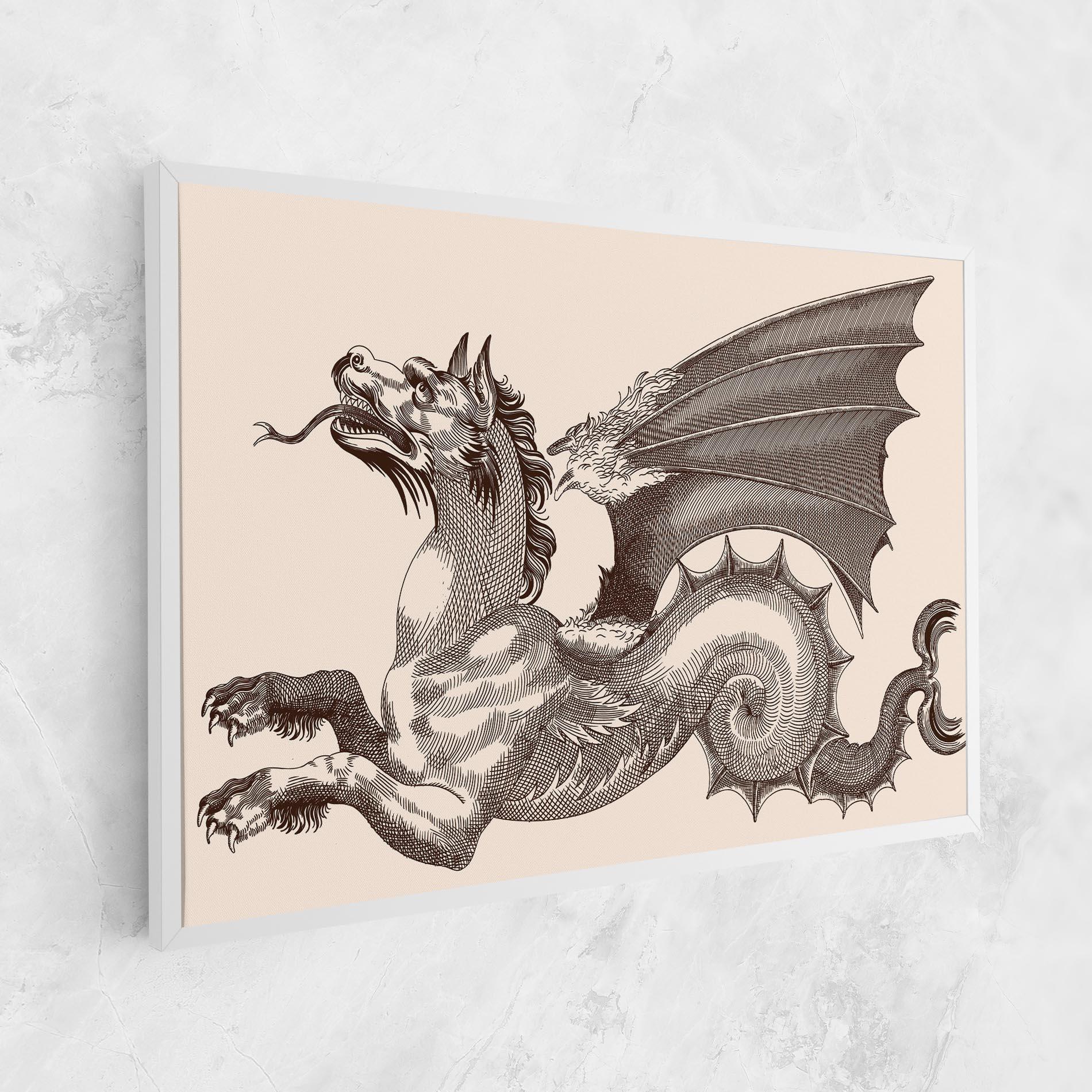 Tablou Canvas Brown Dragon mockup 1