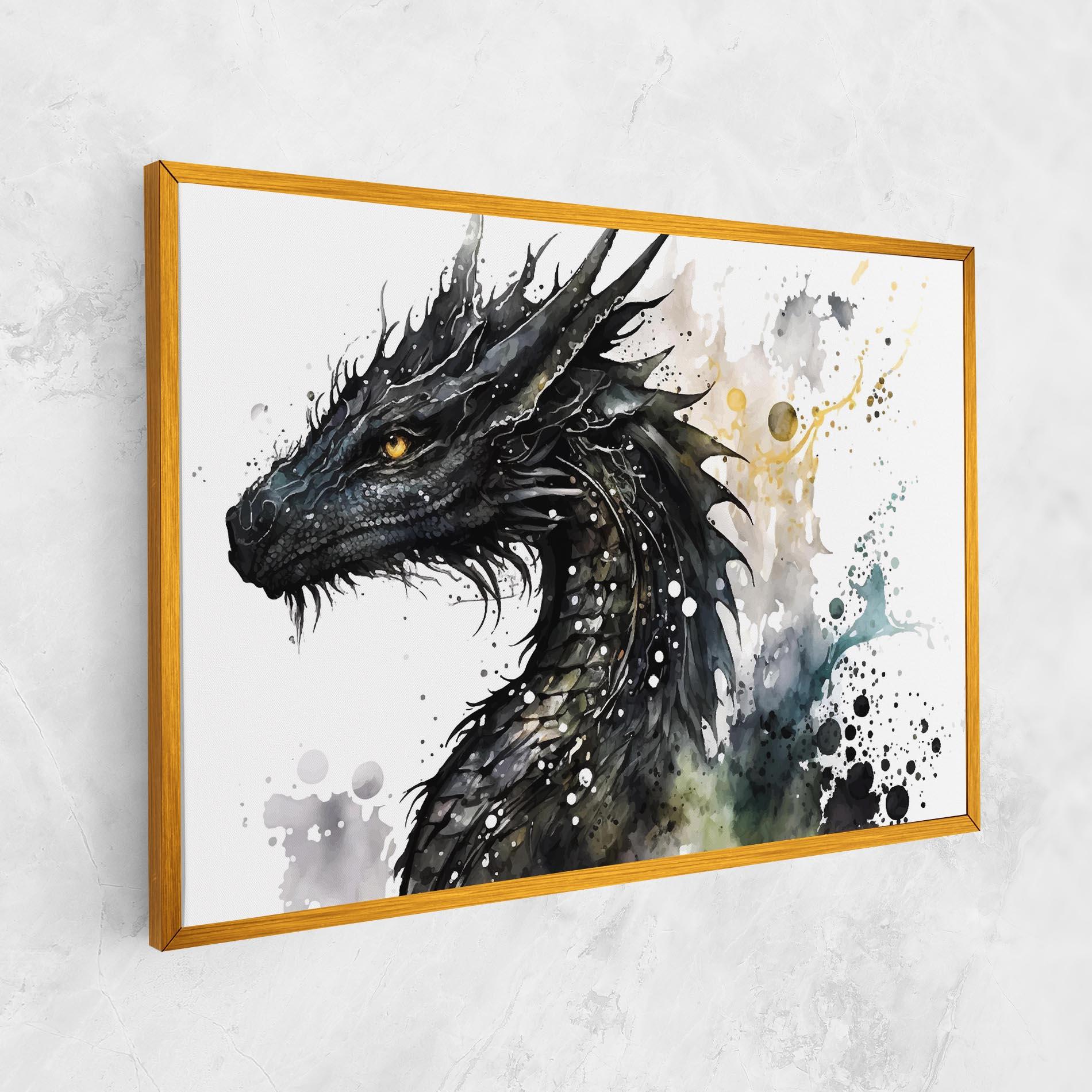 Tablou Canvas Black Dragon Art mockup 1