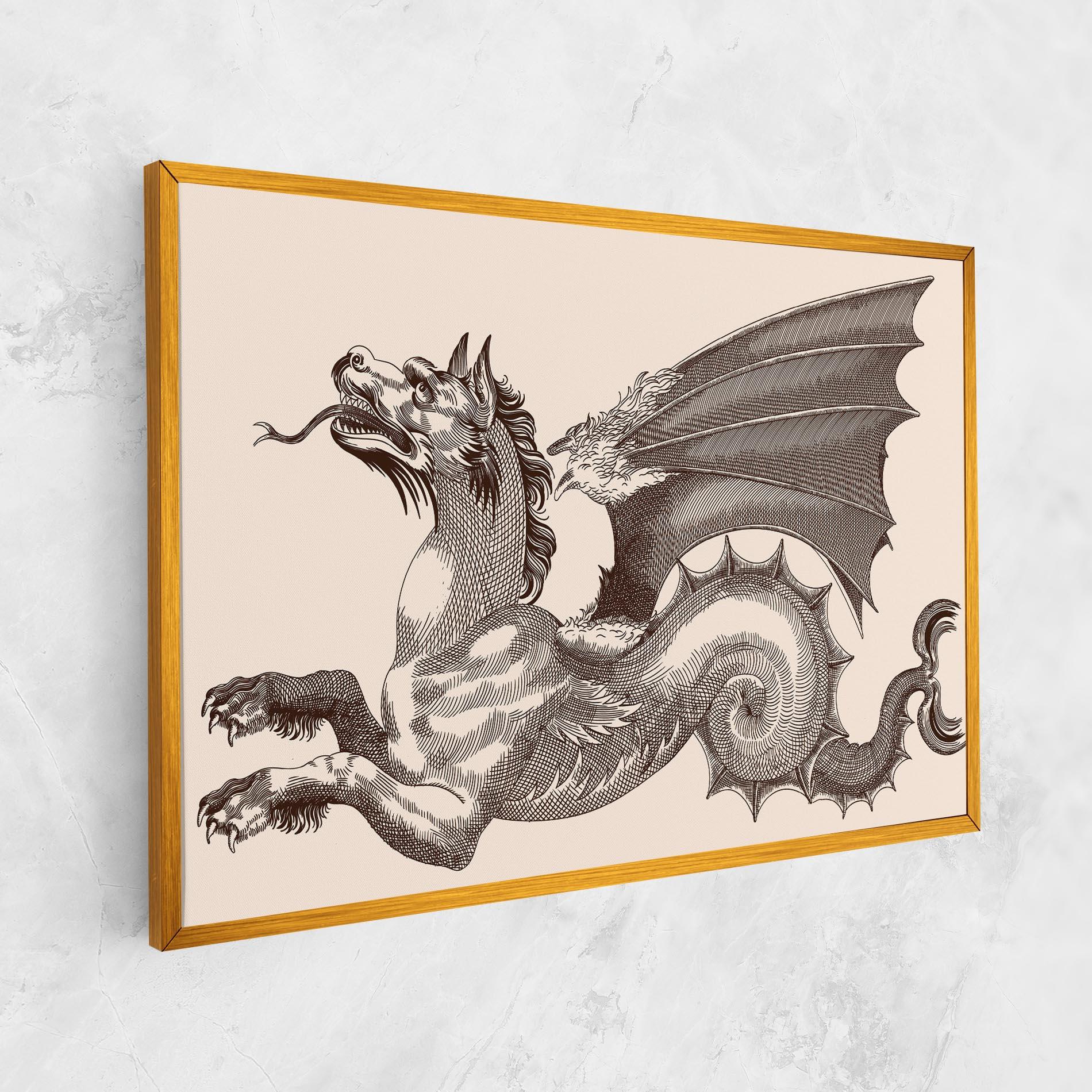 Tablou Canvas Brown Dragon mockup 1