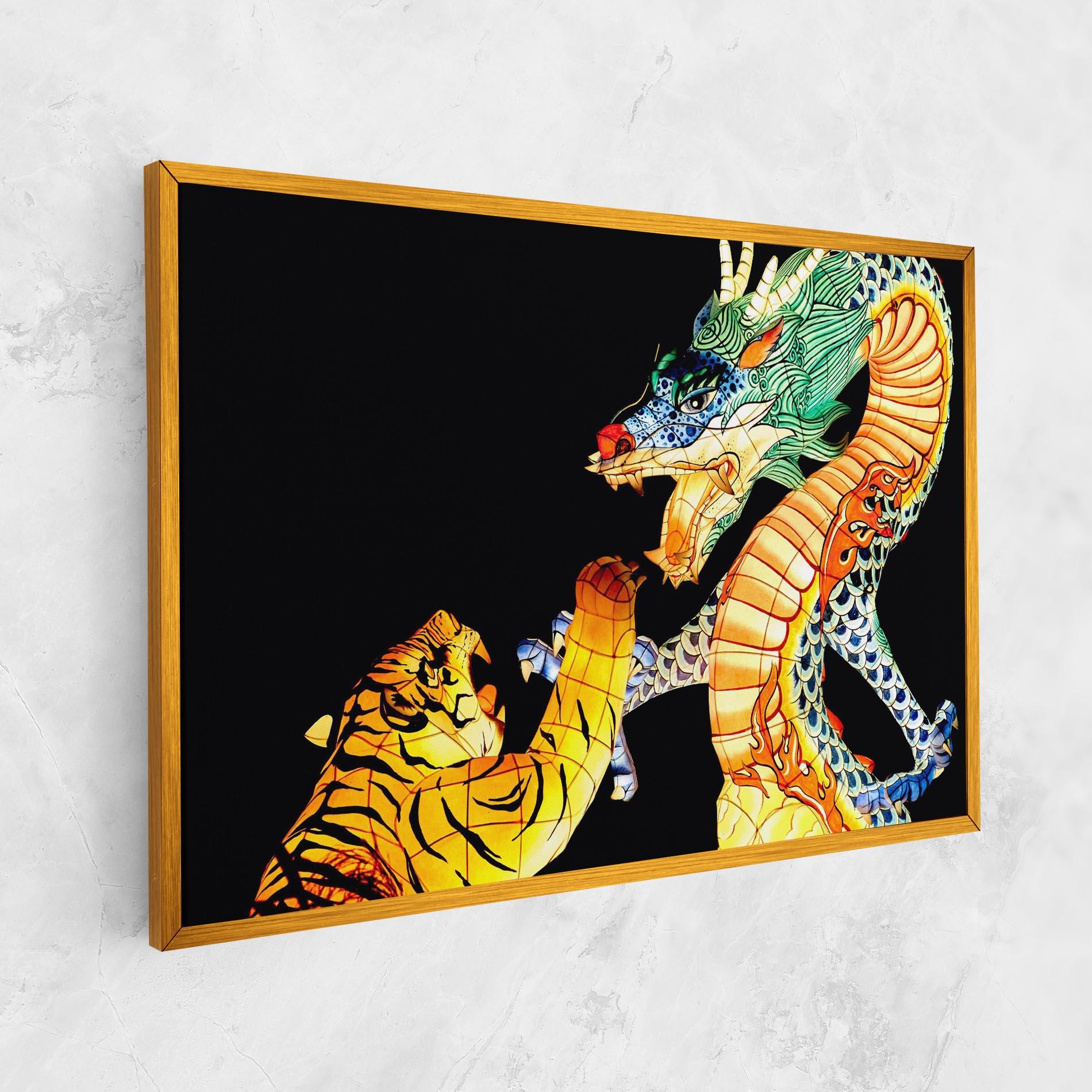 Tablou Canvas Chinese Dragon And Tiger mockup 1