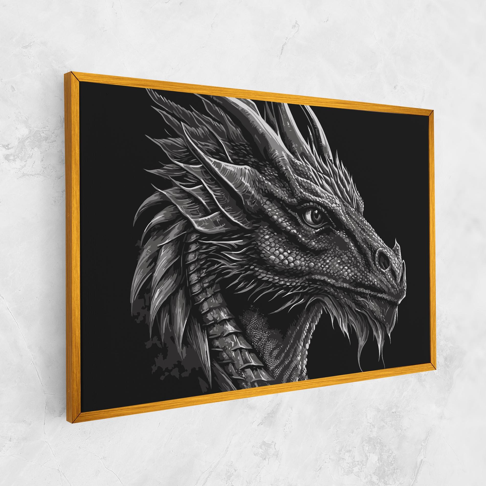 Tablou Canvas Grey Dragon mockup 1