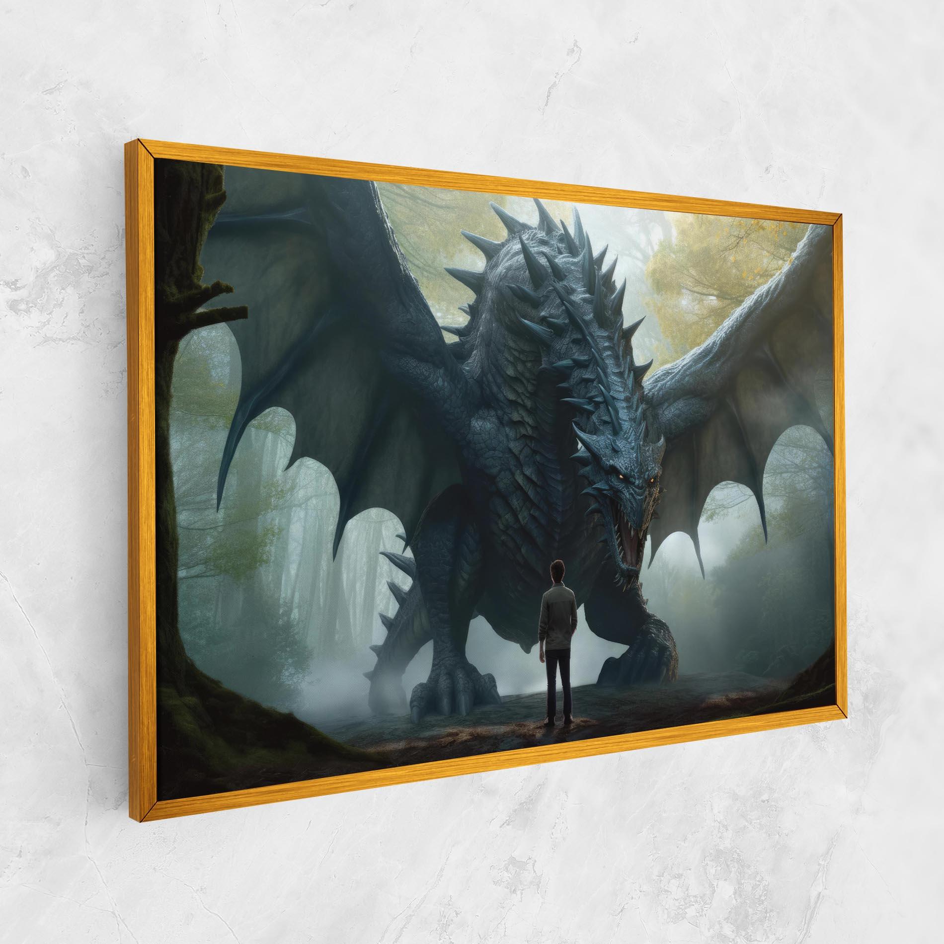 Tablou Canvas Huge Dragon Fantasy mockup 1