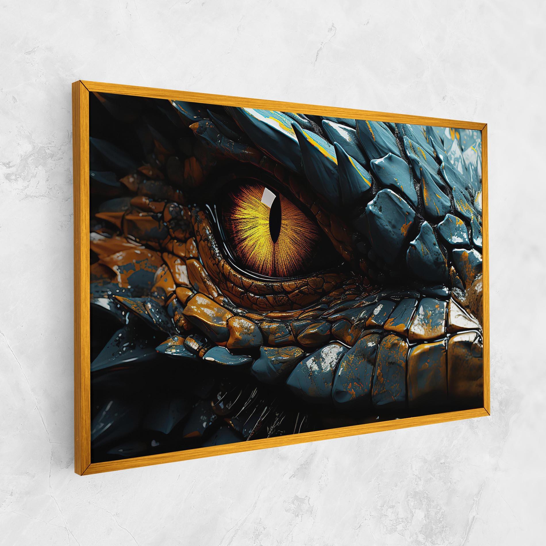 Tablou Canvas Yellow Dragon Eye mockup 1