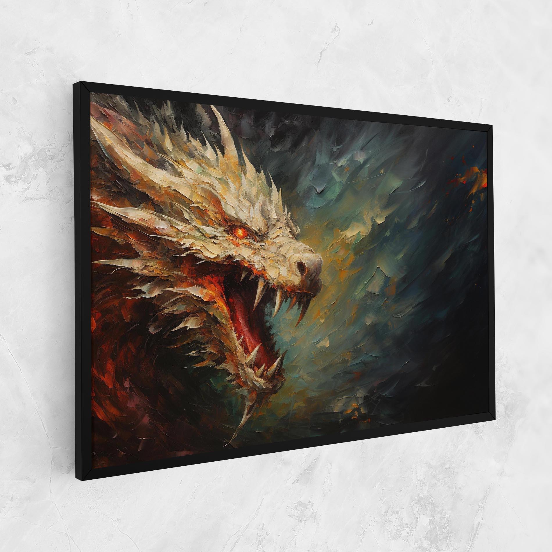 Tablou Canvas Angry Dragon Painting mockup 1