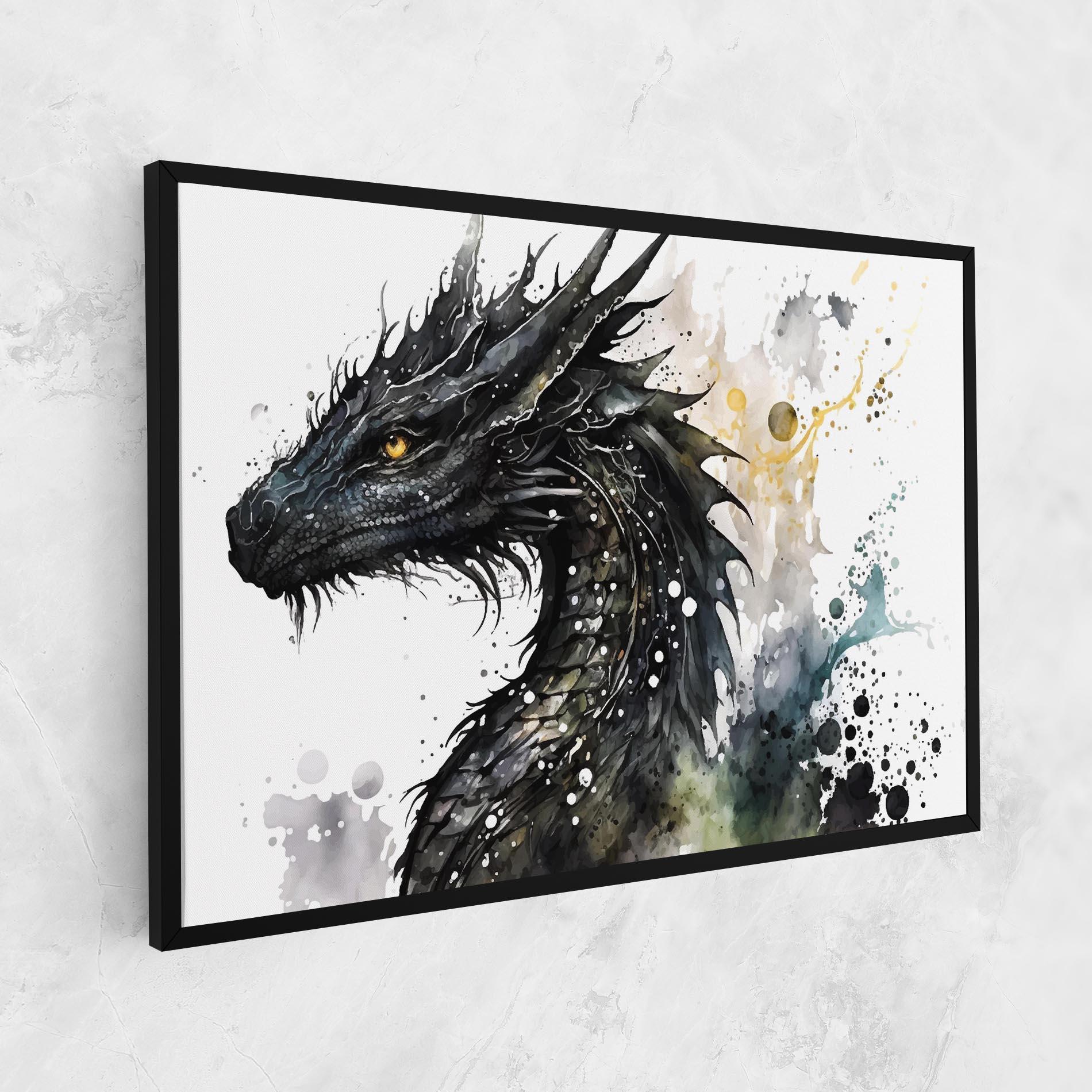 Tablou Canvas Black Dragon Art mockup 1