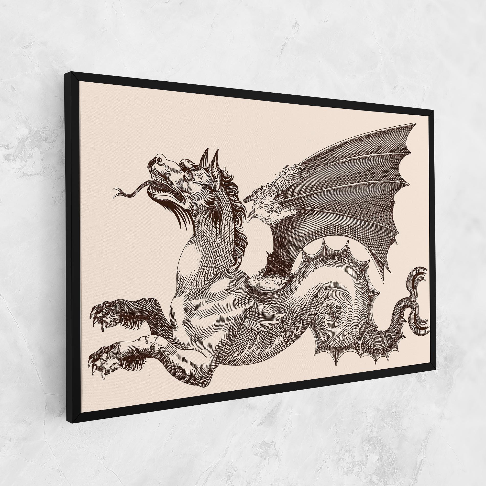 Tablou Canvas Brown Dragon mockup 1