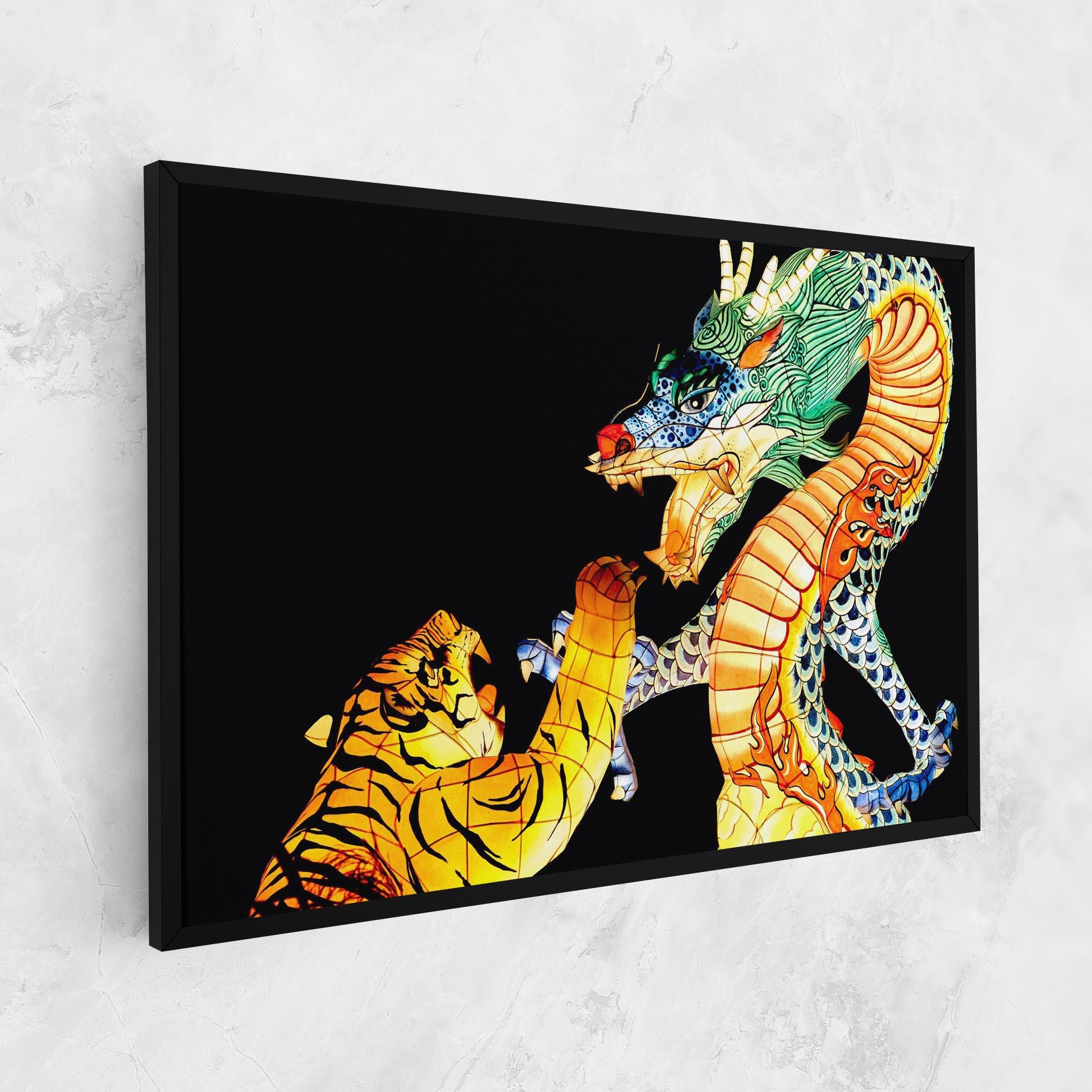 Tablou Canvas Chinese Dragon And Tiger mockup 1