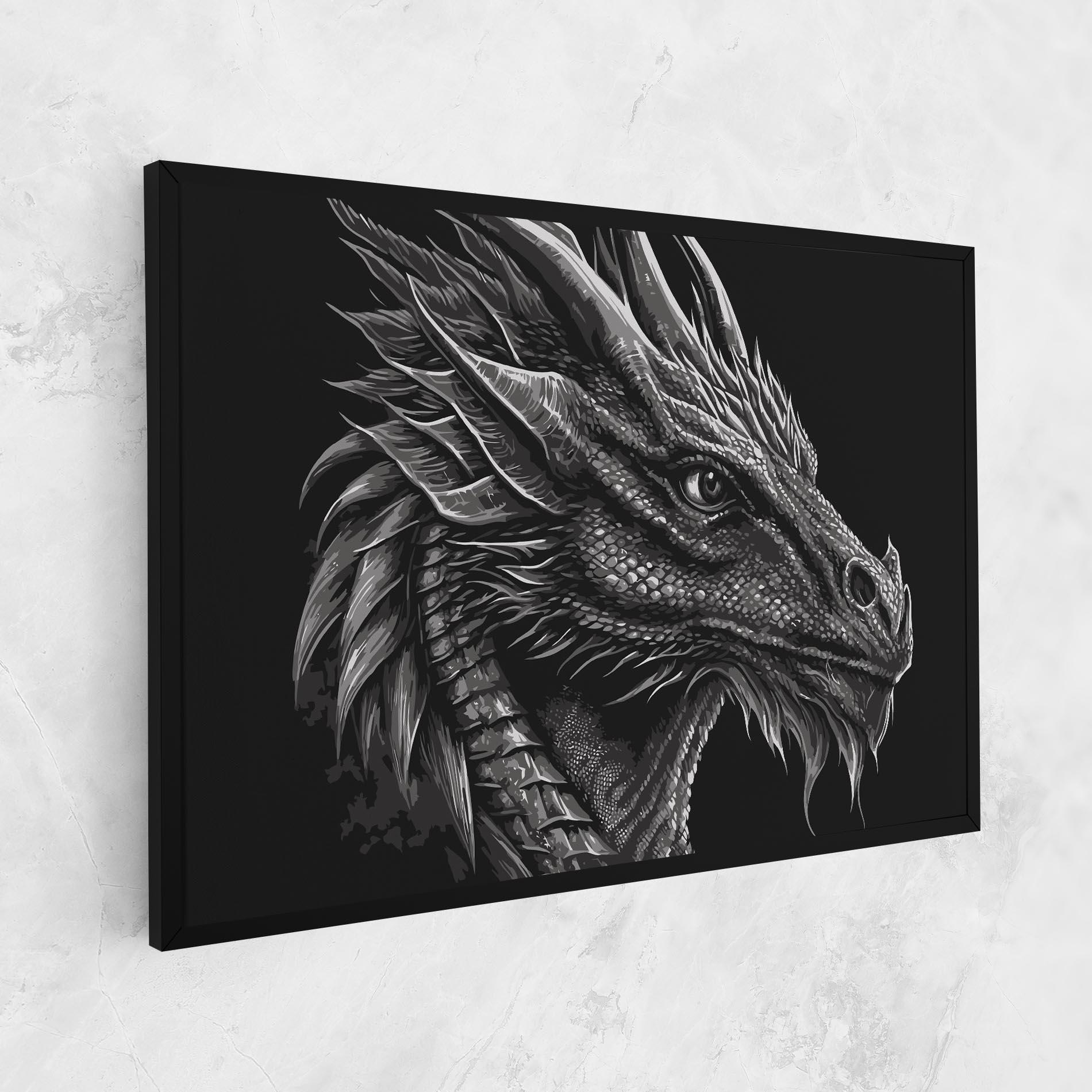 Tablou Canvas Grey Dragon mockup 1