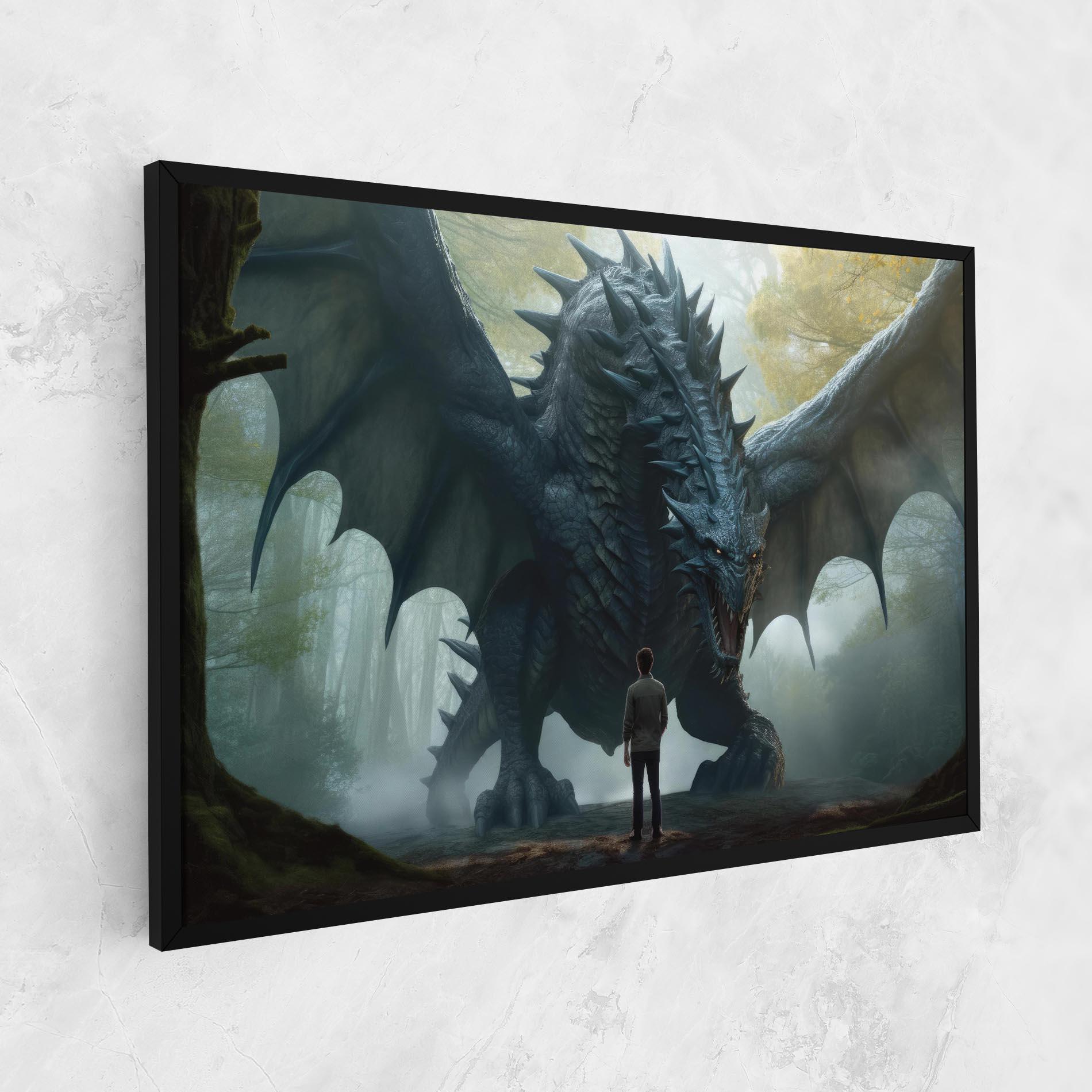 Tablou Canvas Huge Dragon Fantasy mockup 1