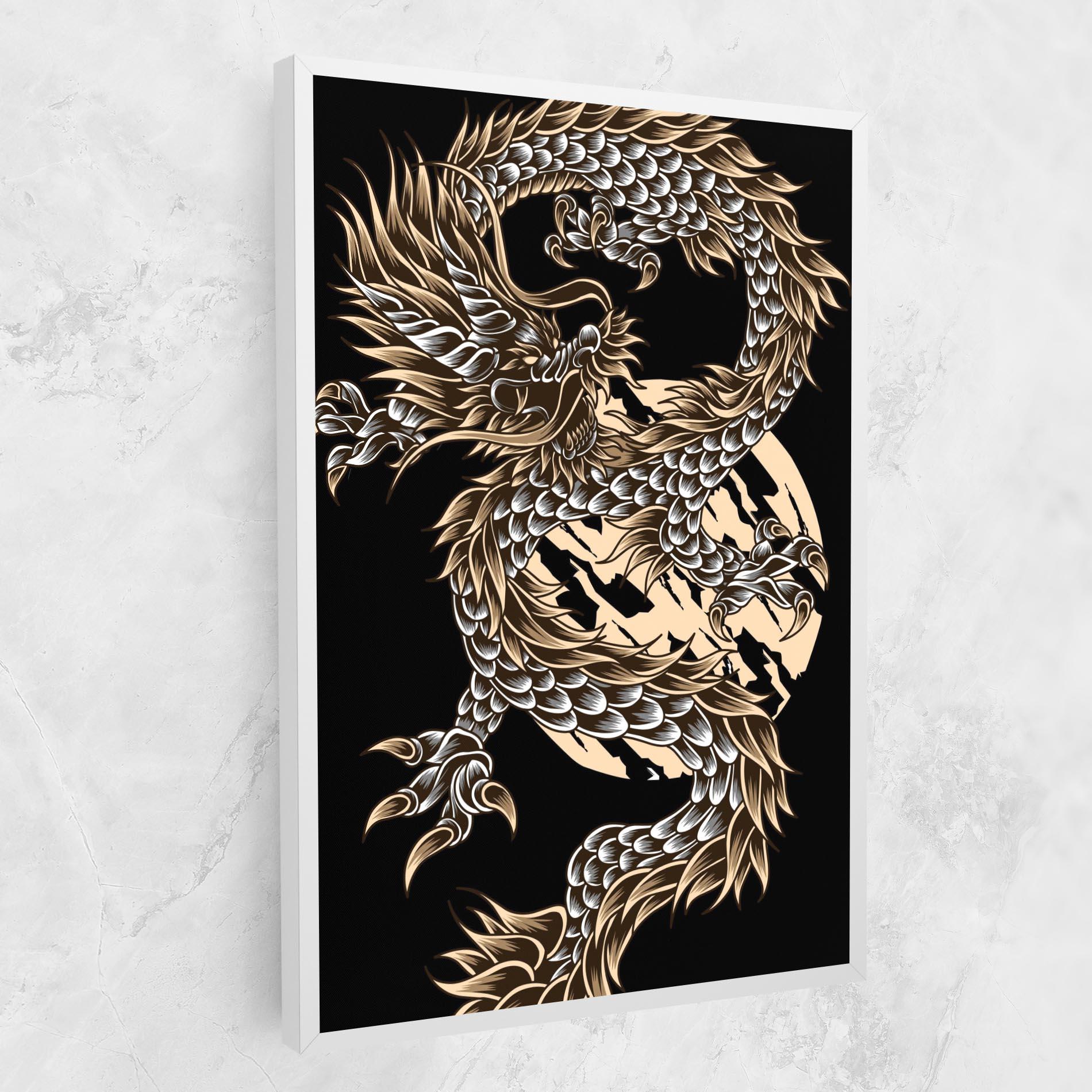 Tablou Canvas Cream Moon Dragon mockup 1