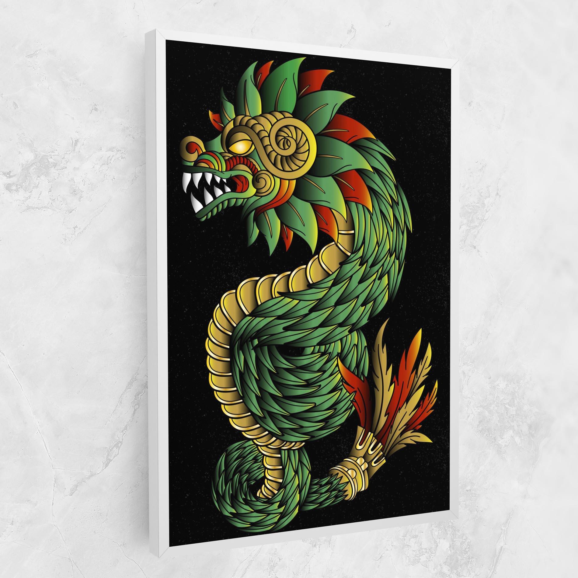 Tablou Canvas Green Yellow Dragon mockup 1