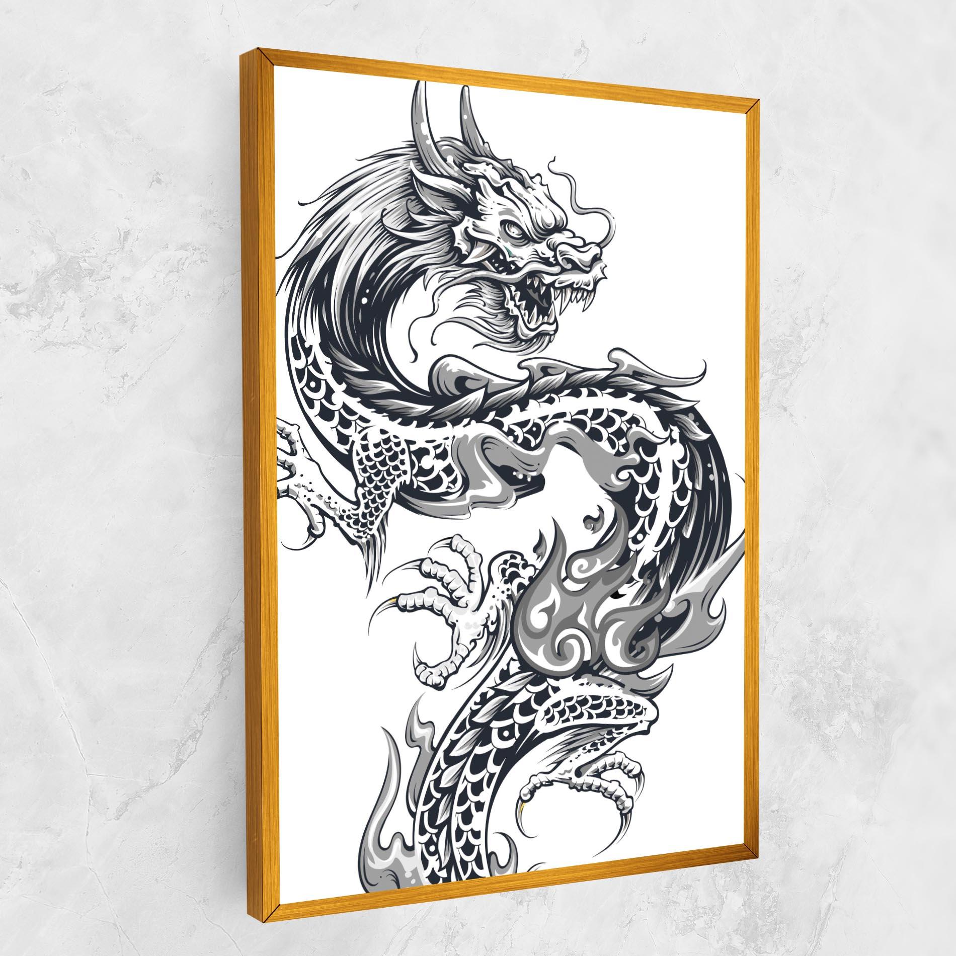 Tablou Canvas Dragon Line mockup 1