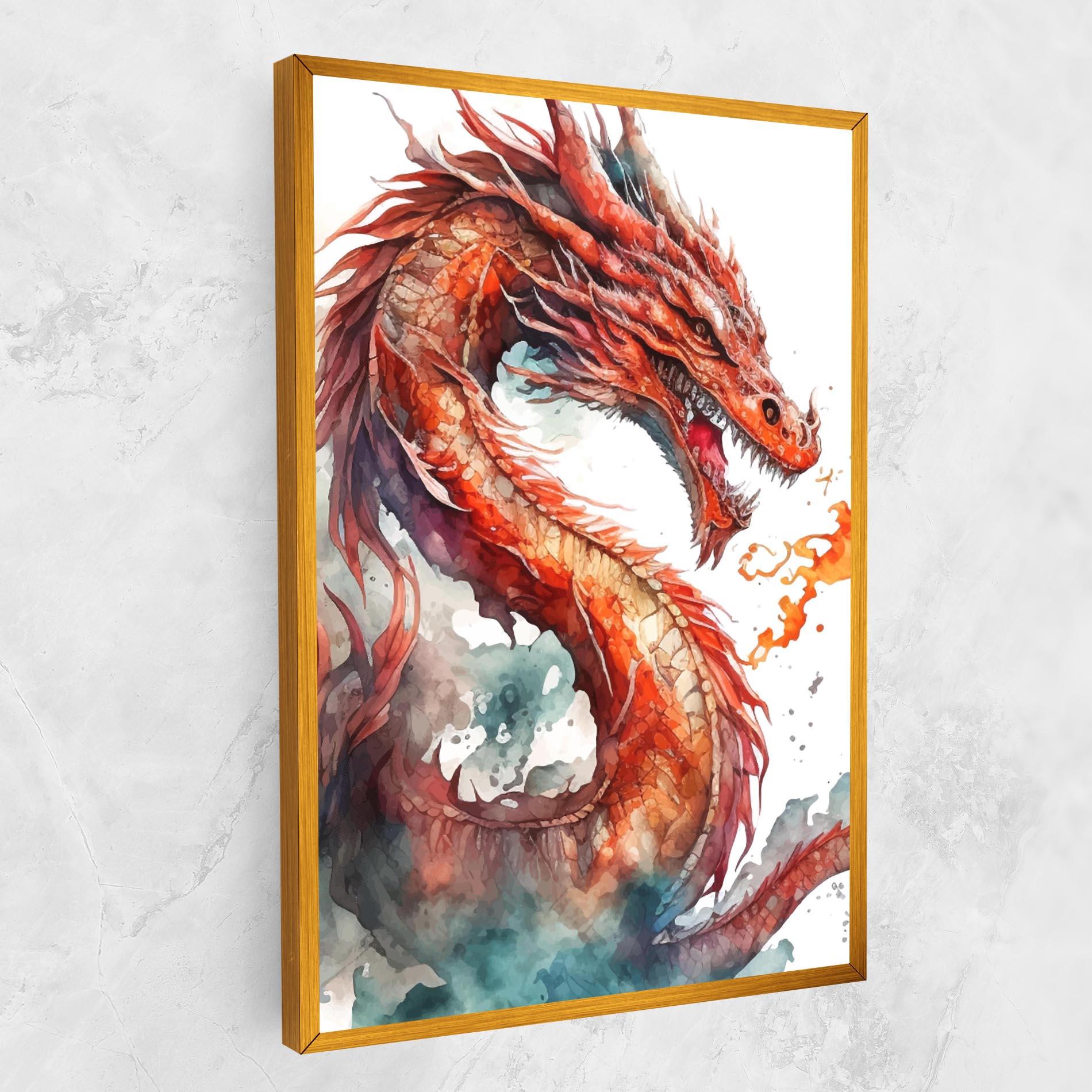 Tablou Canvas Fire Dragon mockup 1