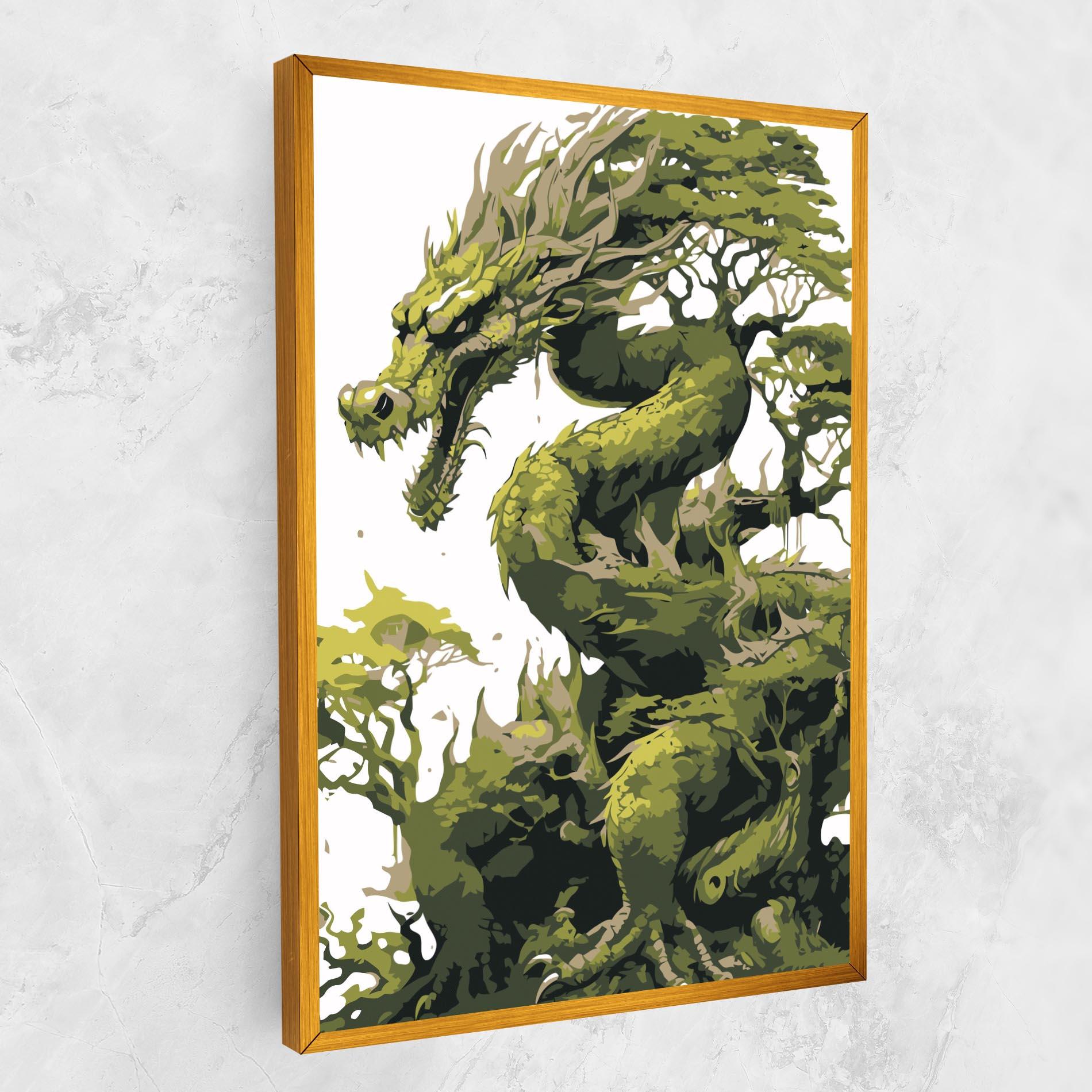 Tablou Canvas Green Nature Dragon mockup 1