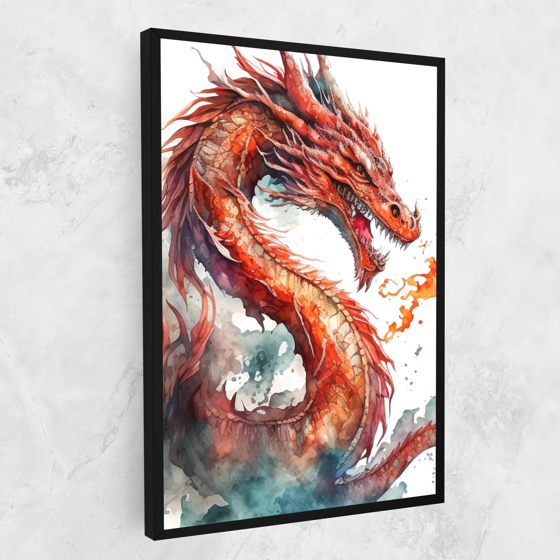 Tablou Canvas Fire Dragon mockup 1
