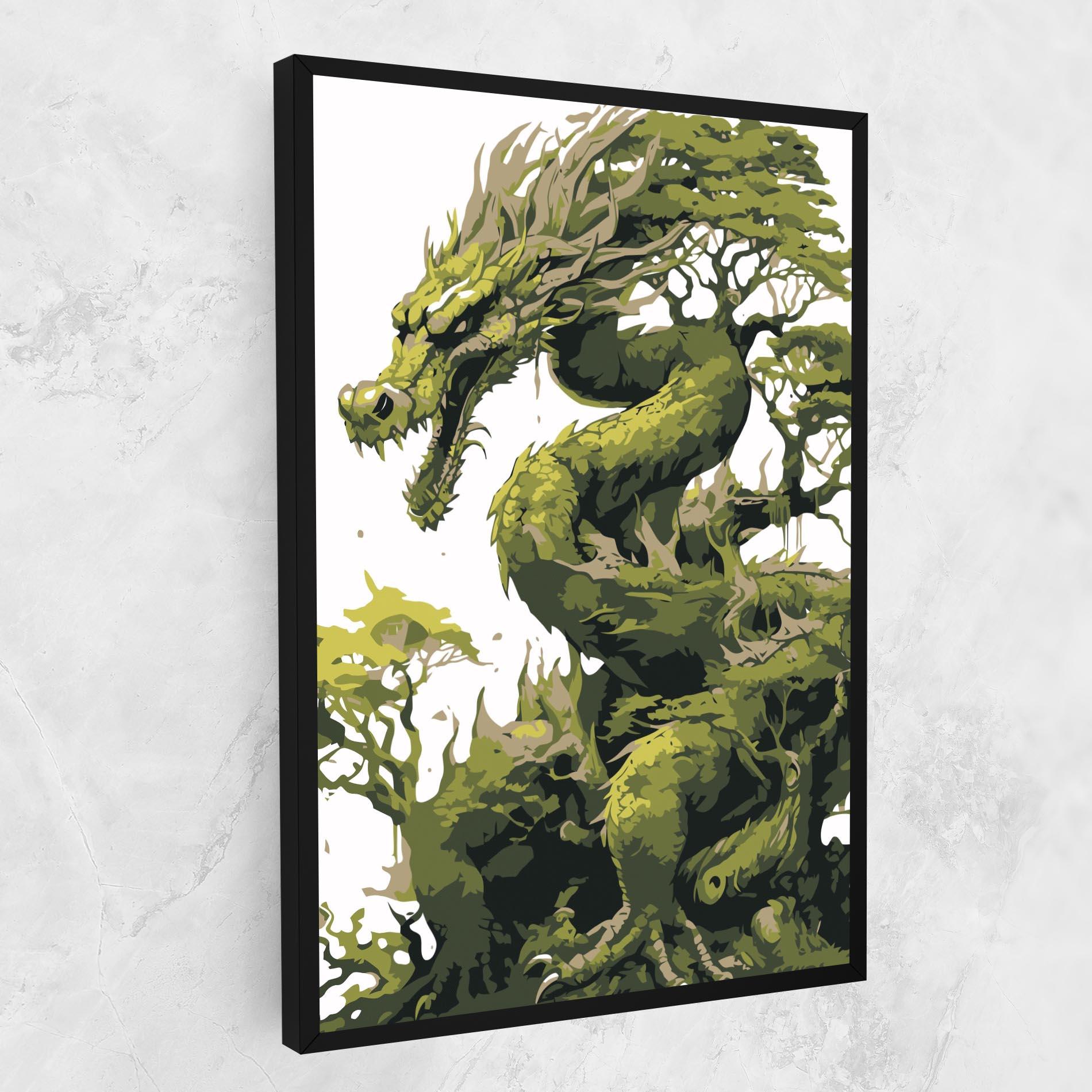 Tablou Canvas Green Nature Dragon mockup 1