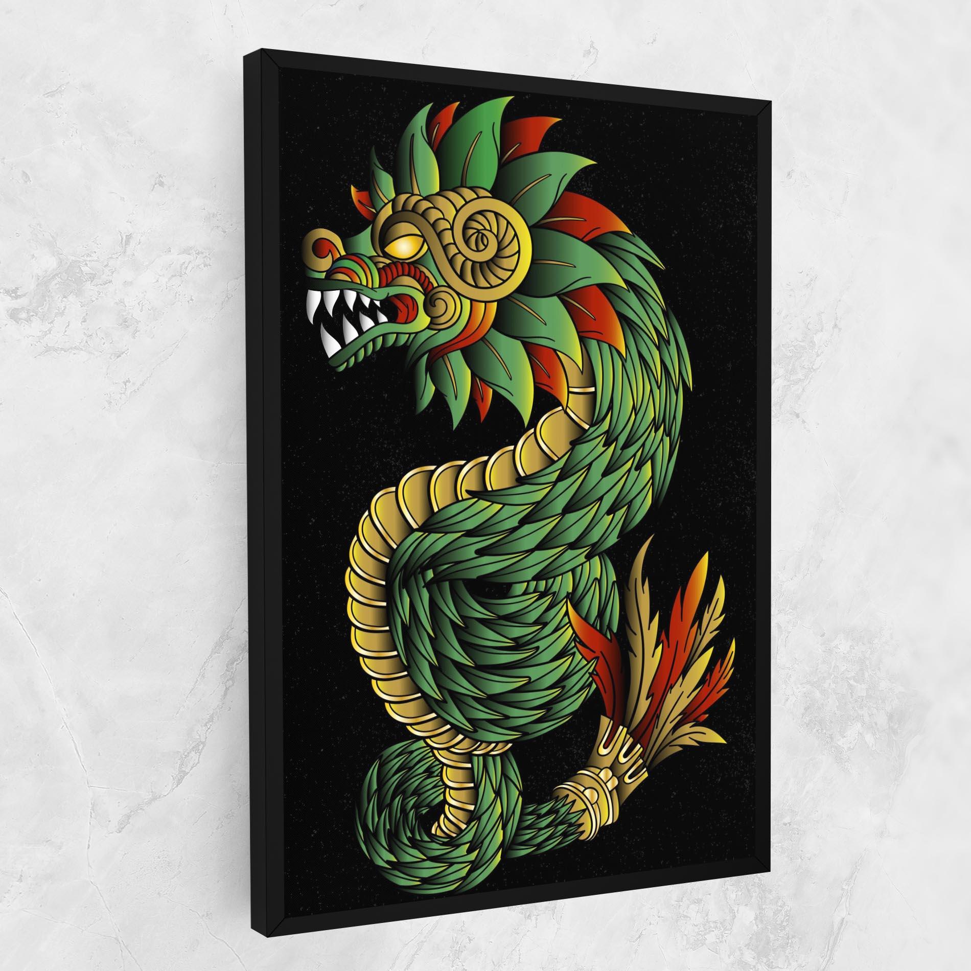 Tablou Canvas Green Yellow Dragon mockup 1