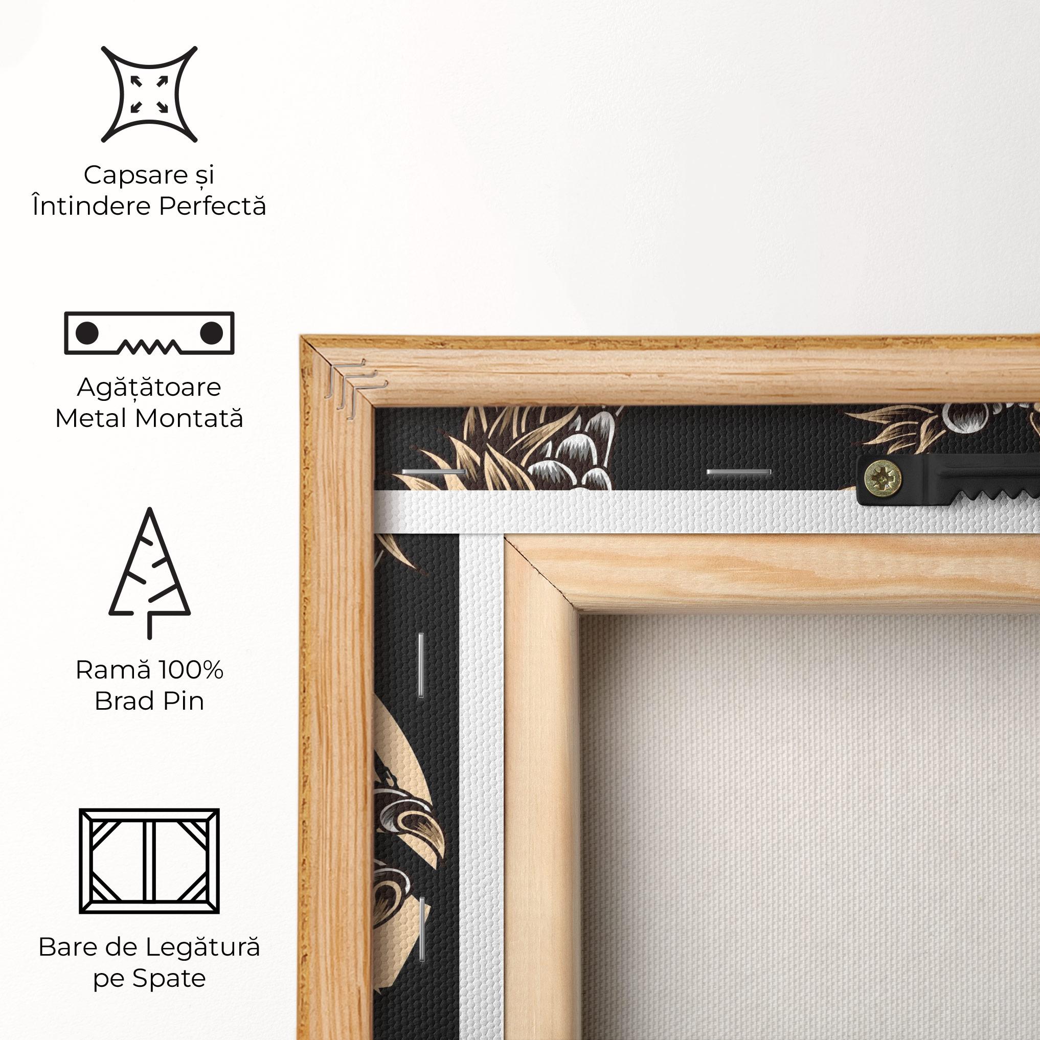 Tablou Canvas Cream Moon Dragon mockup 5