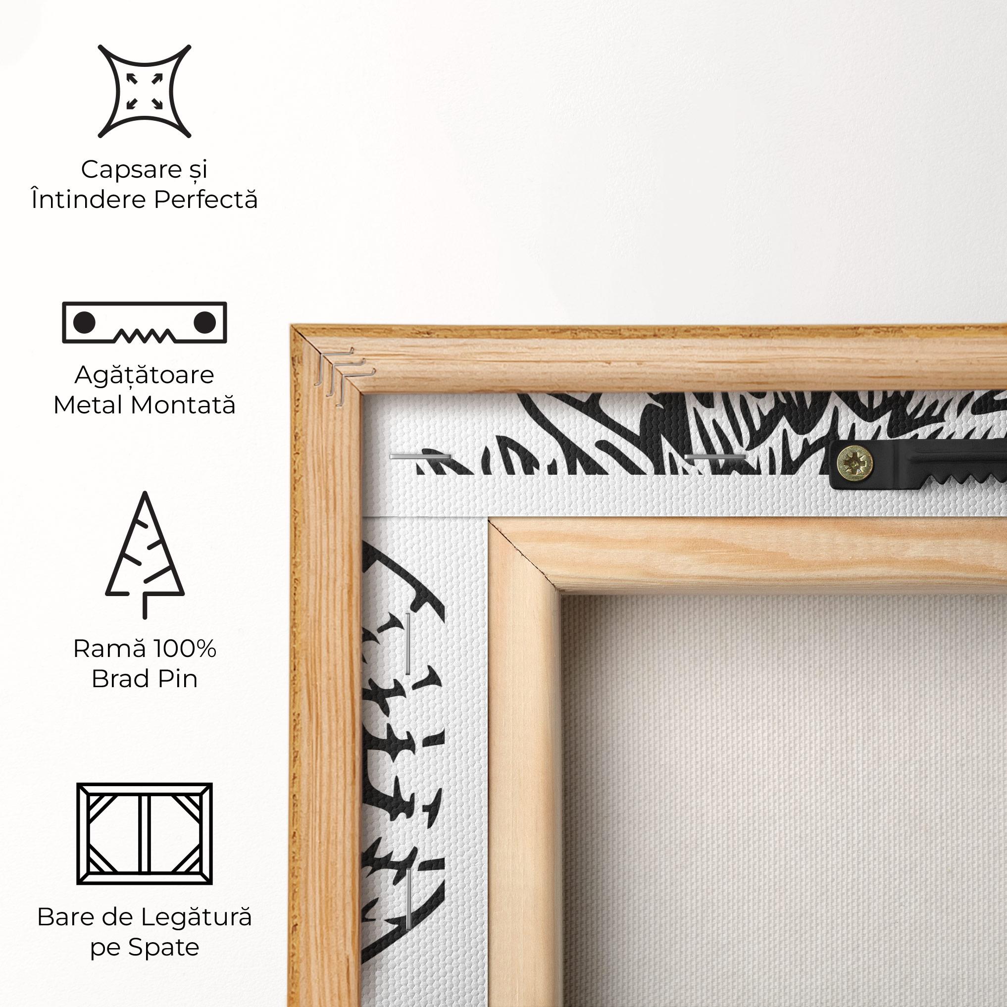 Tablou Canvas Dragon Black Line mockup 5