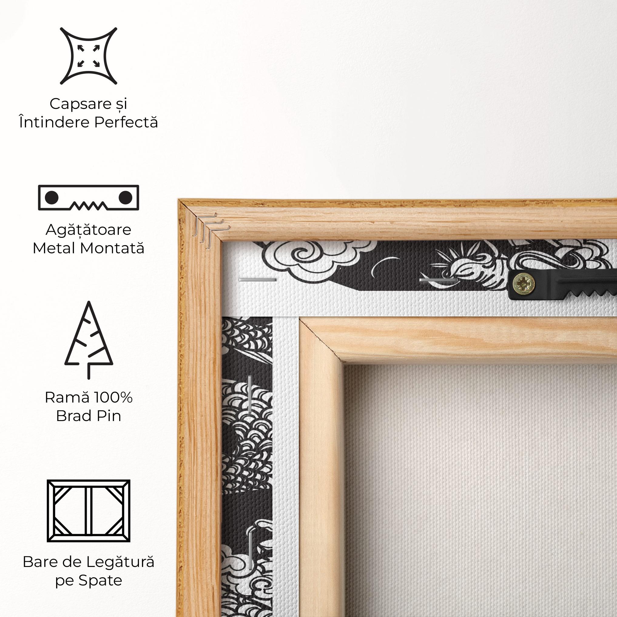 Tablou Canvas Grey Moon Dragon mockup 5