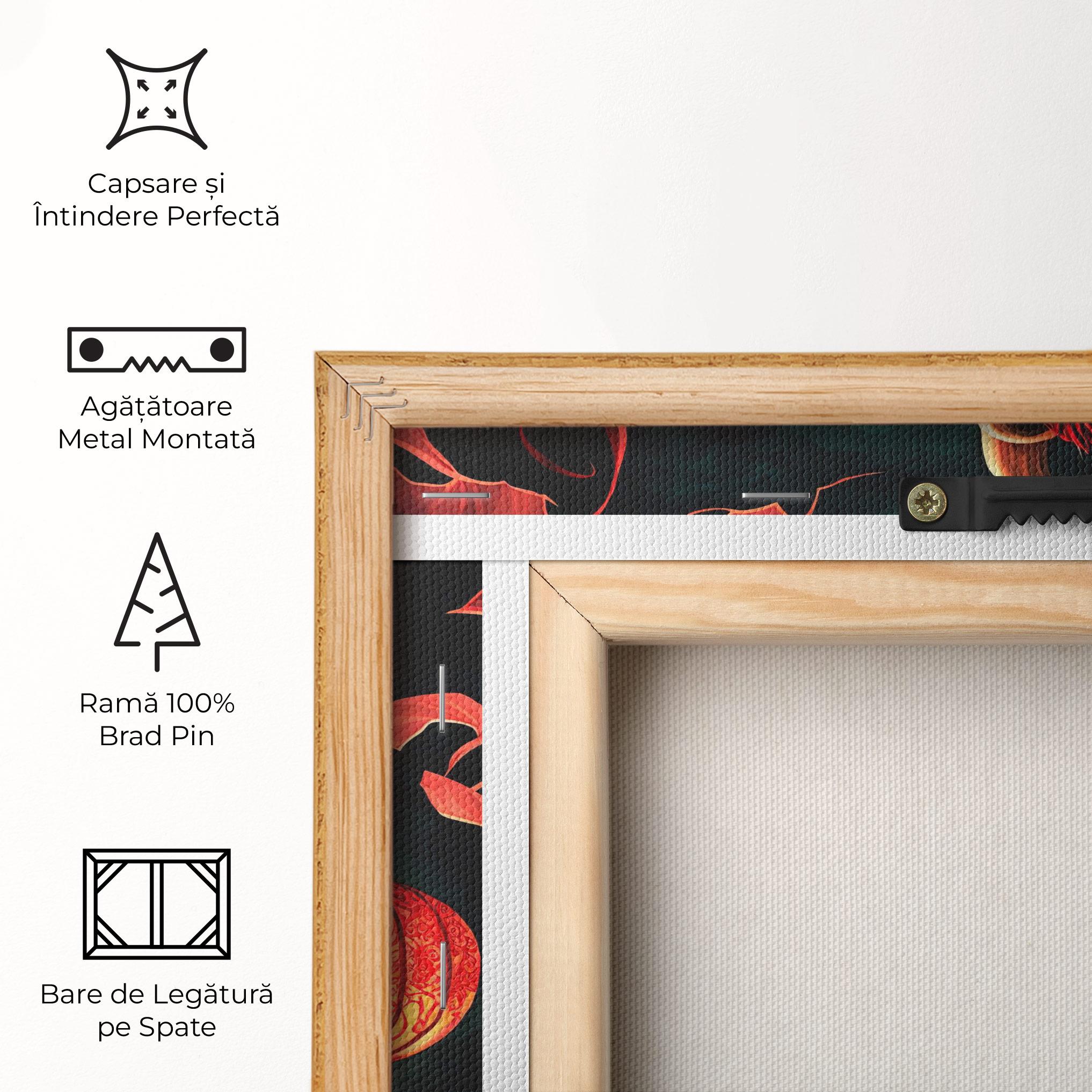 Tablou Canvas Red Fire Dragon mockup 5