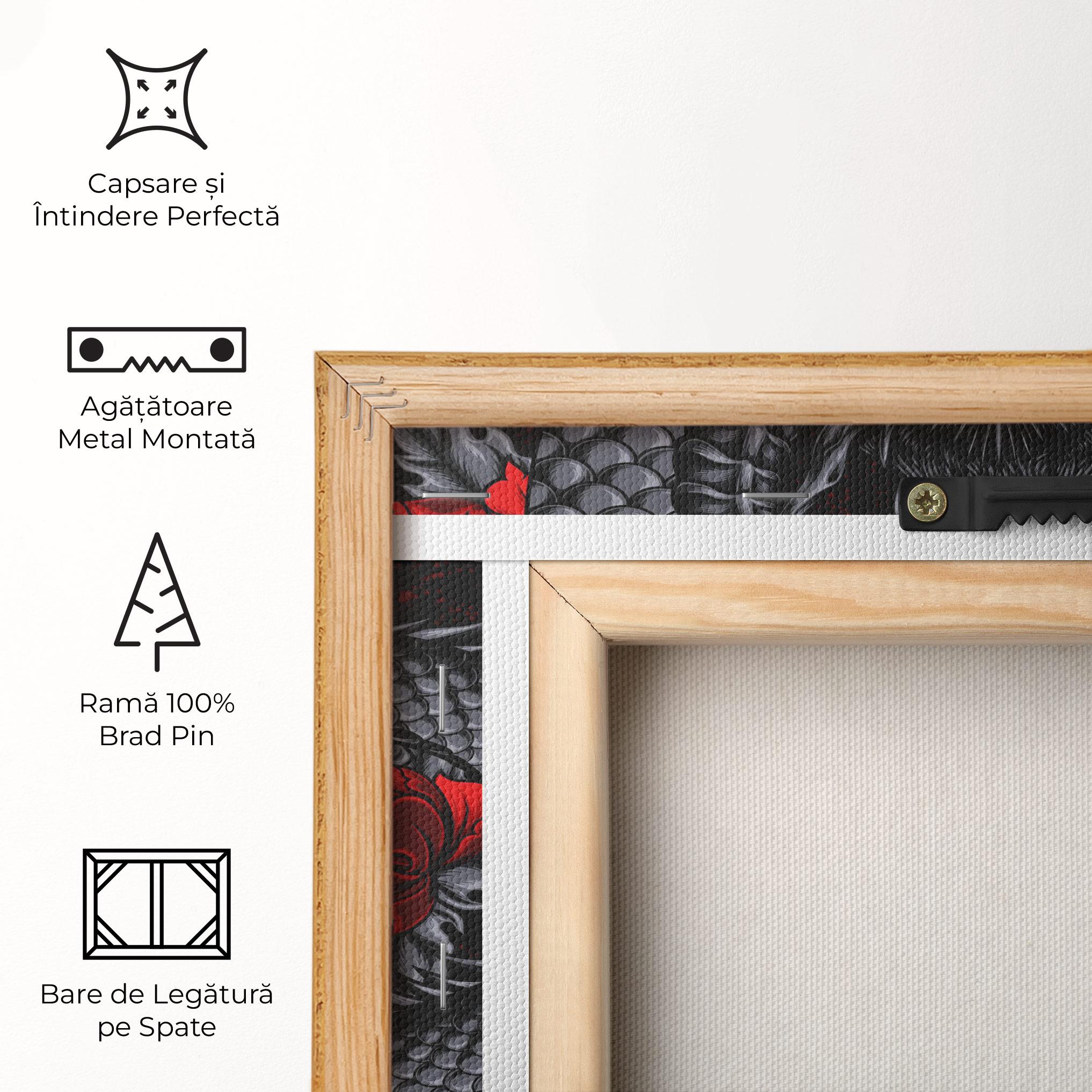 Tablou Canvas Red Flower Dragon mockup 5