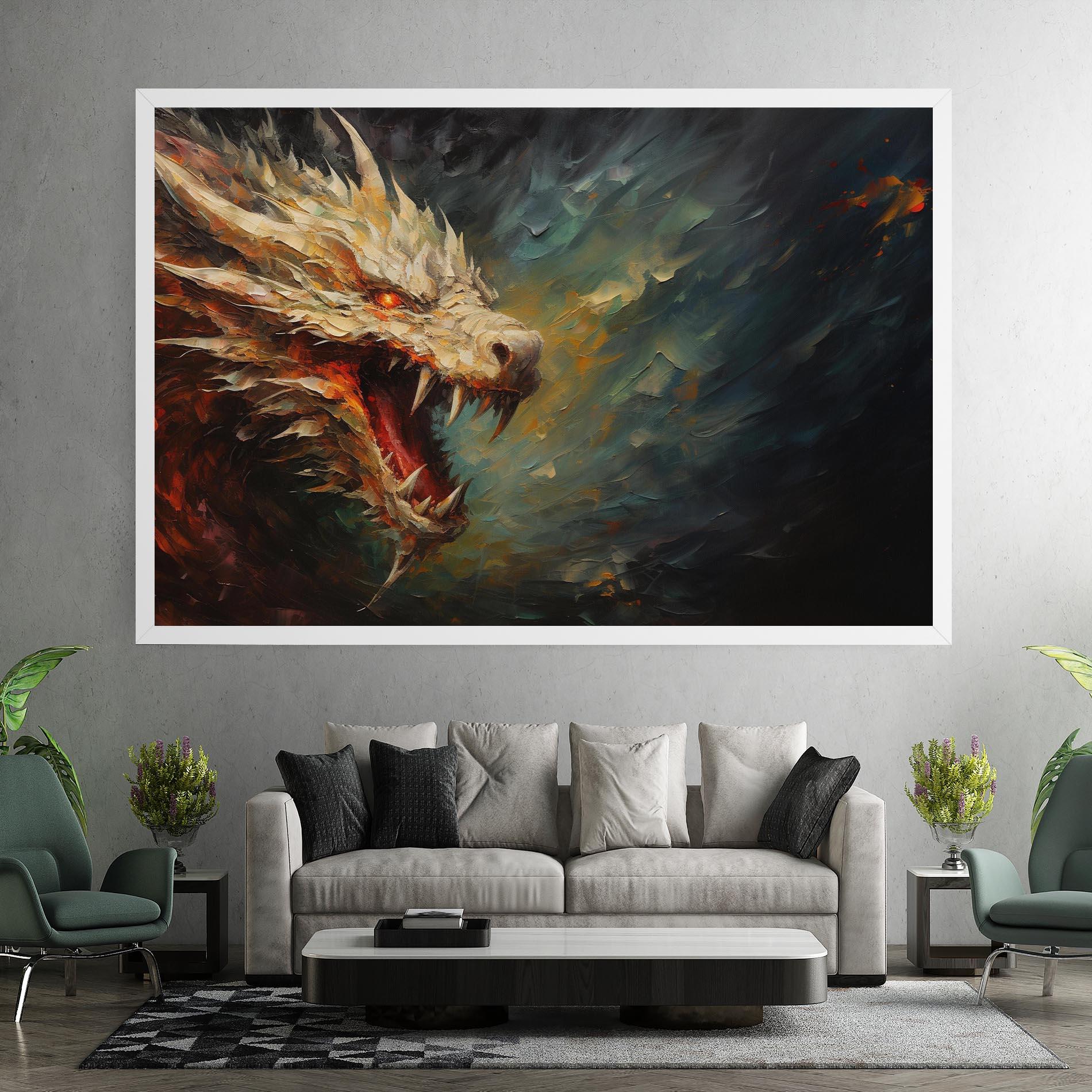 Tablou Canvas Angry Dragon Painting mockup 7