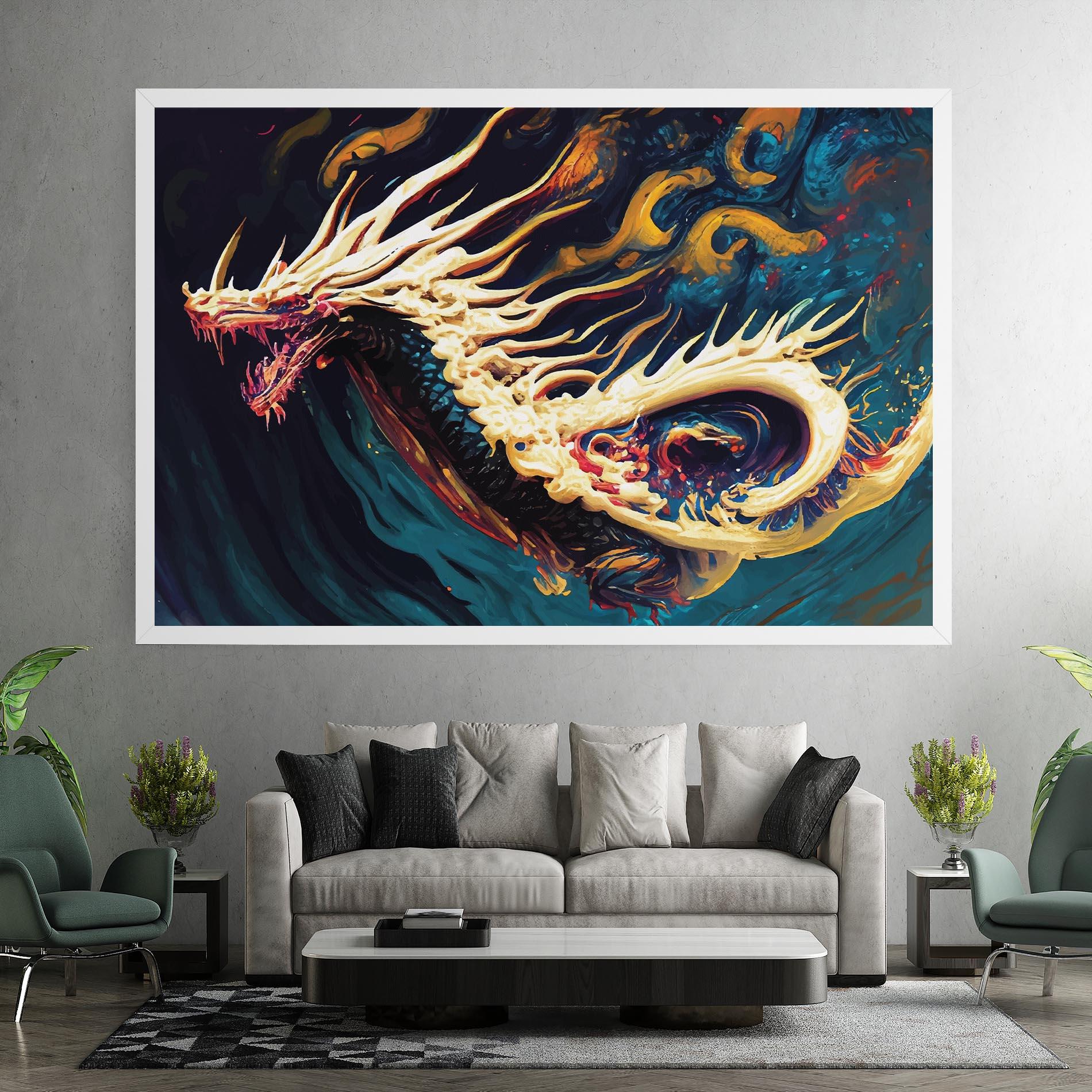 Tablou Canvas Flying Acrylic Dragon mockup 7