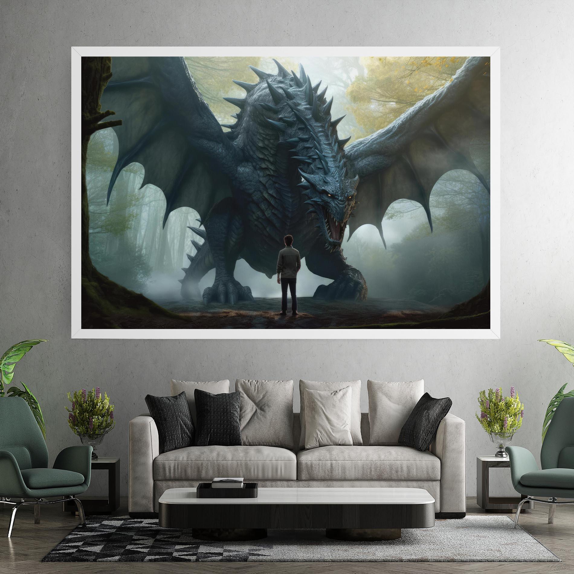 Tablou Canvas Huge Dragon Fantasy mockup 7
