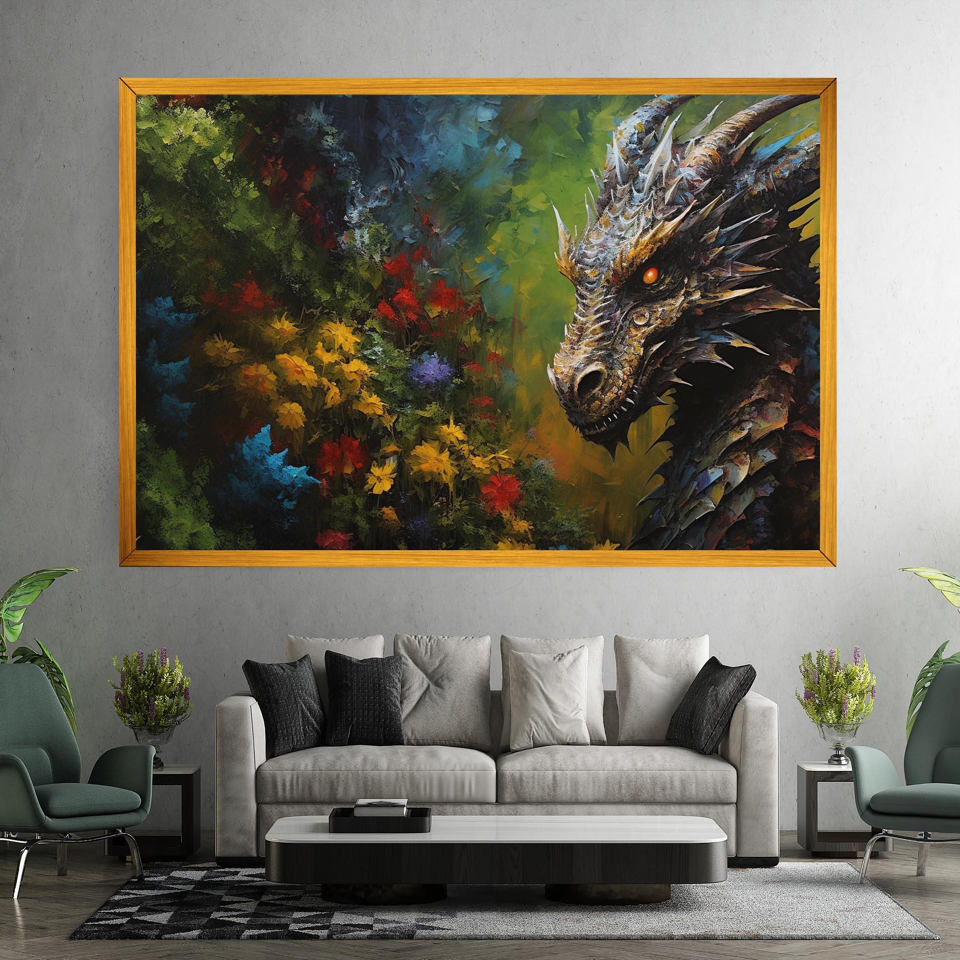 Tablou Canvas Dragon In Nature mockup 7