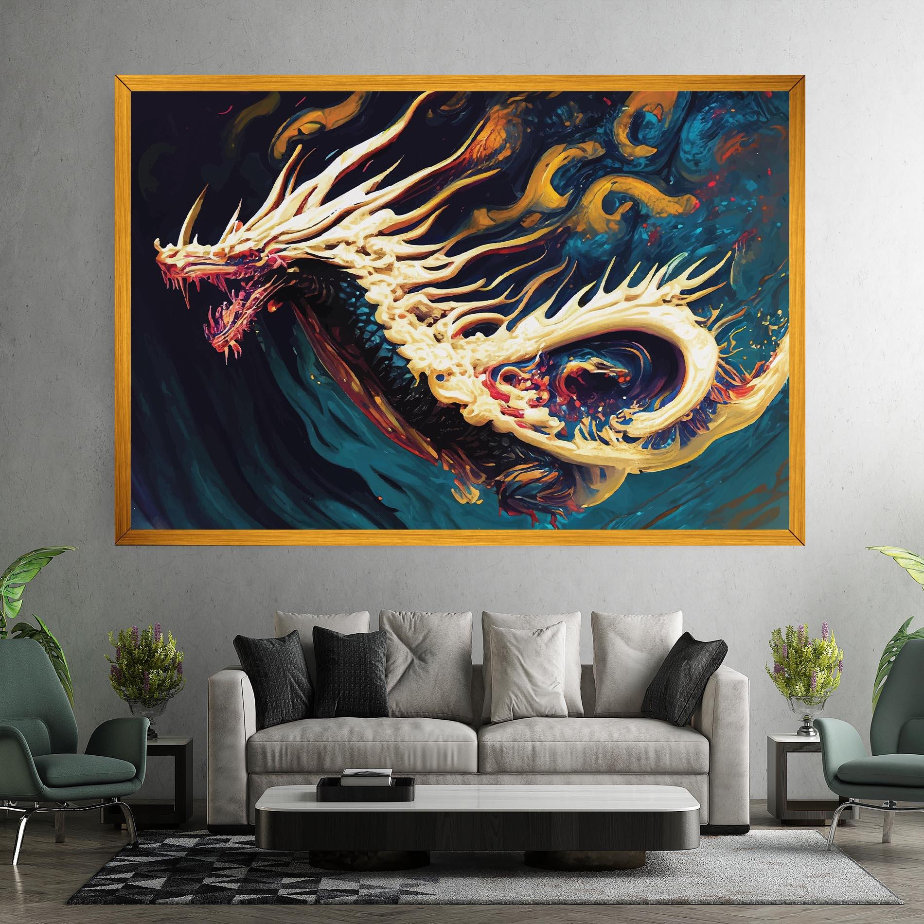 Tablou Canvas Flying Acrylic Dragon mockup 7
