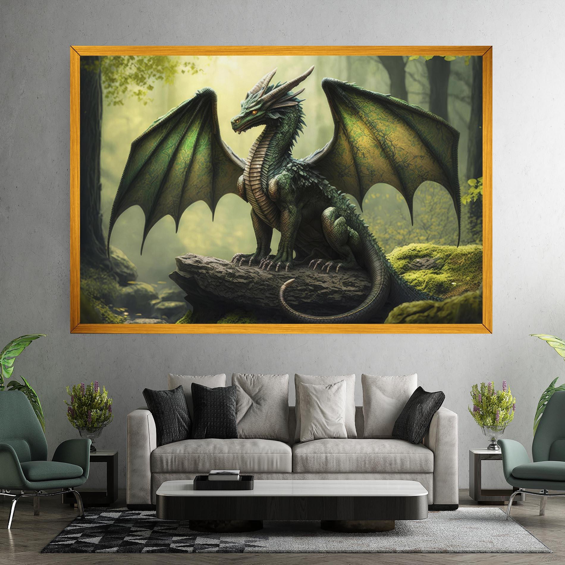 Tablou Canvas Green Dragon mockup 7