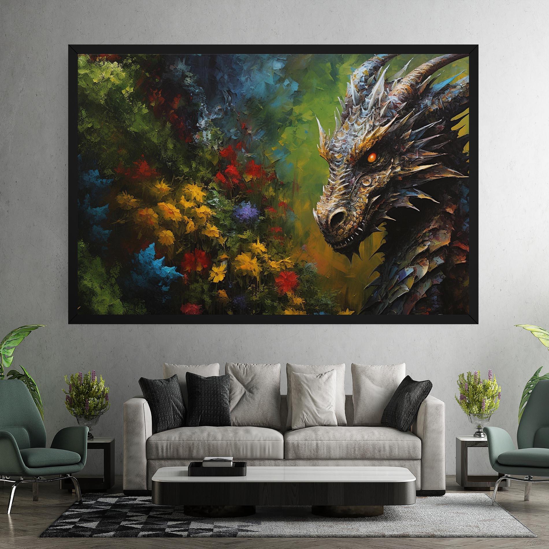 Tablou Canvas Dragon In Nature mockup 7