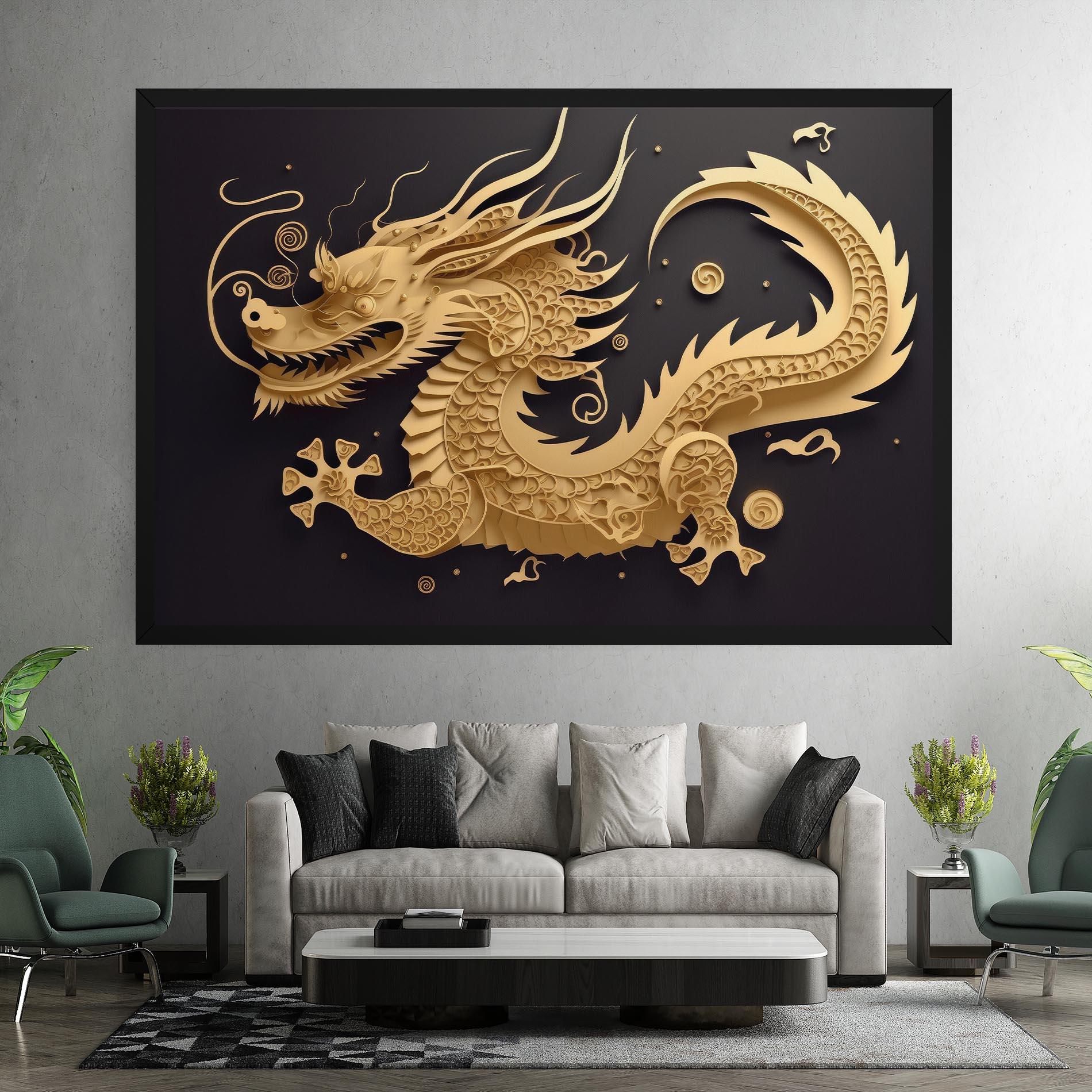 Tablou Canvas Dragon Zodiac Sign mockup 7