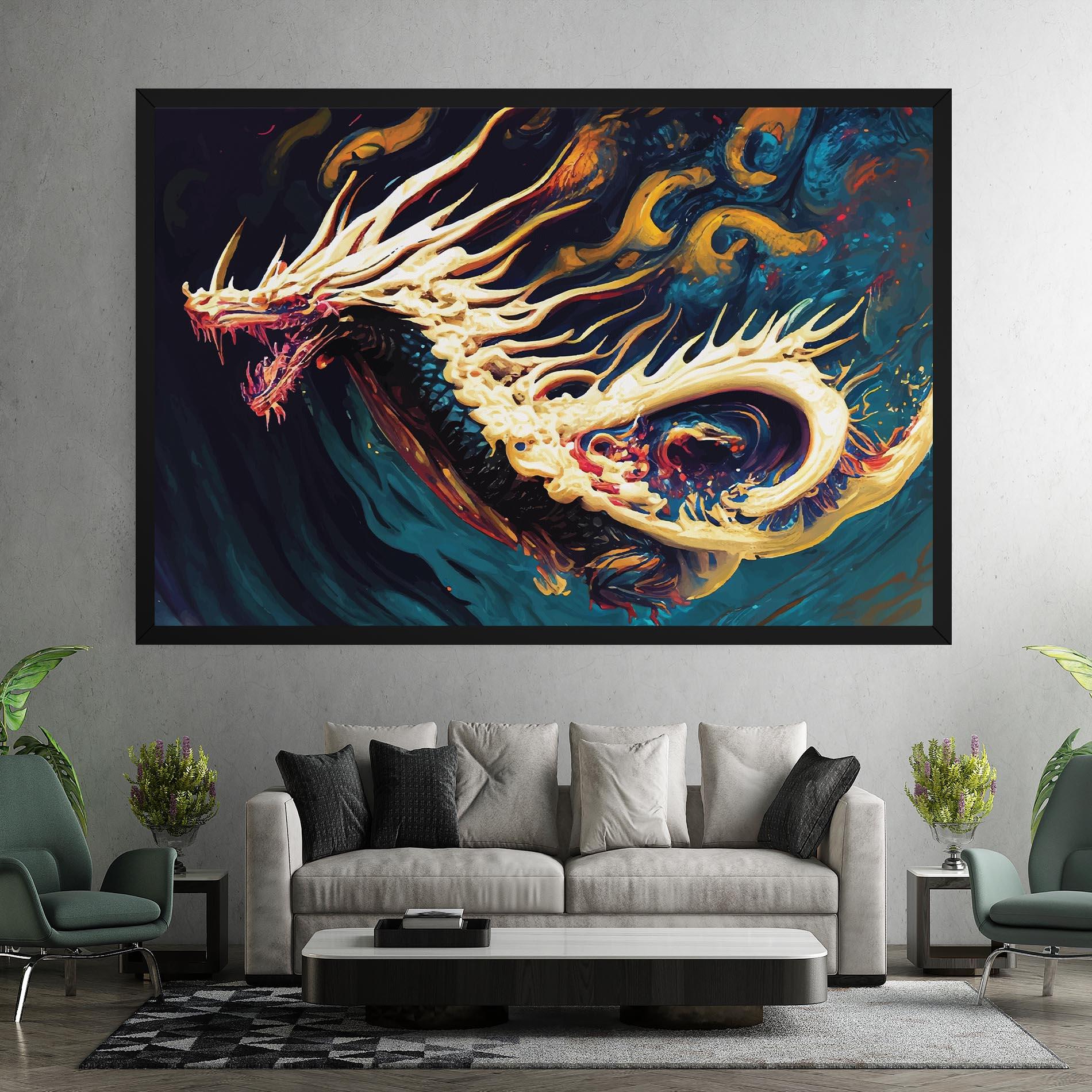 Tablou Canvas Flying Acrylic Dragon mockup 7