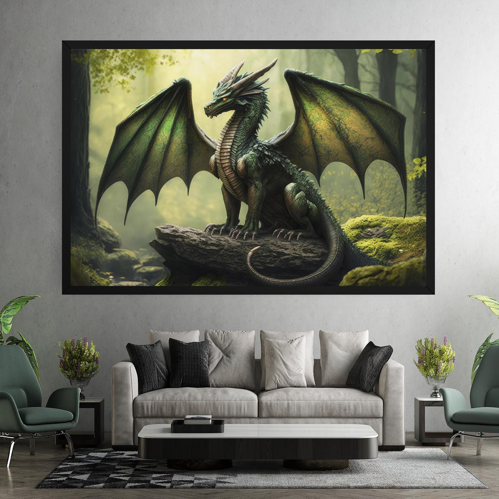 Tablou Canvas Green Dragon mockup 7