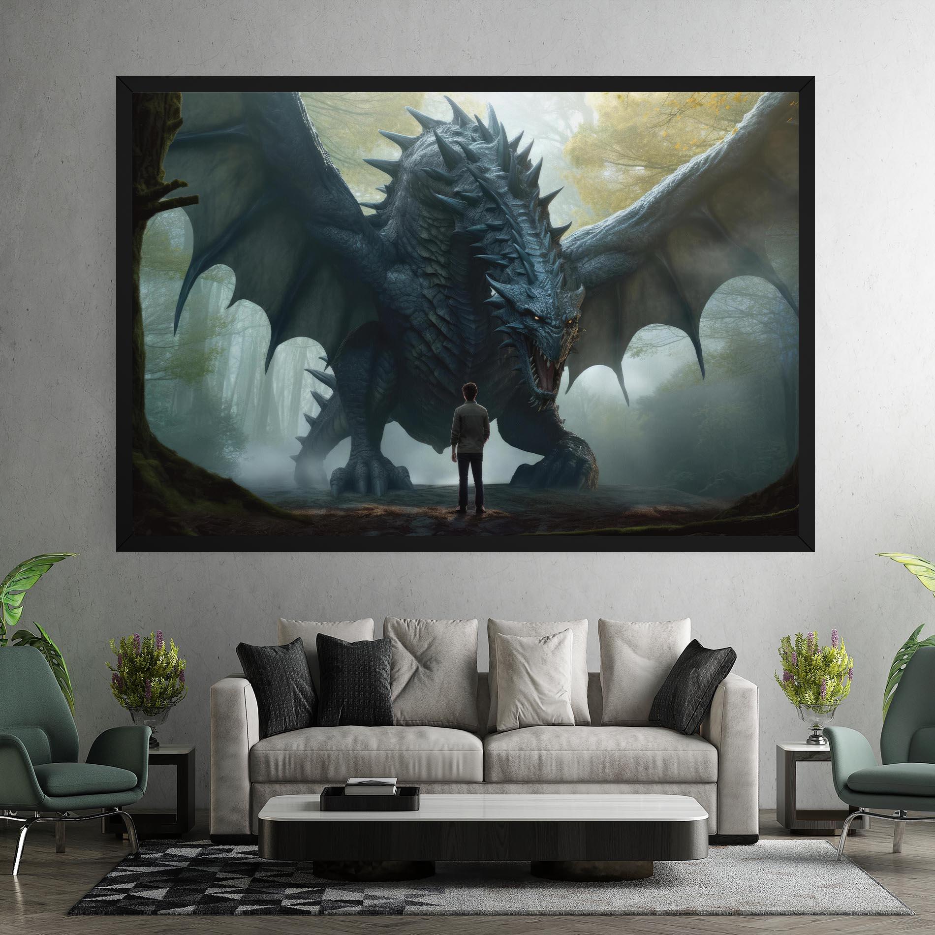 Tablou Canvas Huge Dragon Fantasy mockup 7