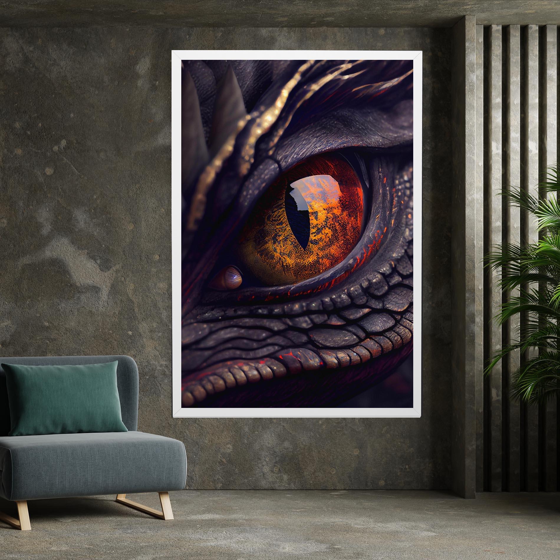 Tablou Canvas Close Up Red Eye Dragon mockup 7