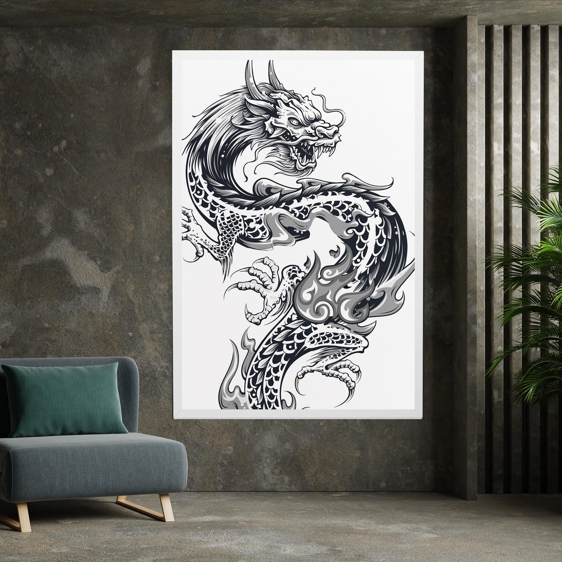 Tablou Canvas Dragon Line mockup 7